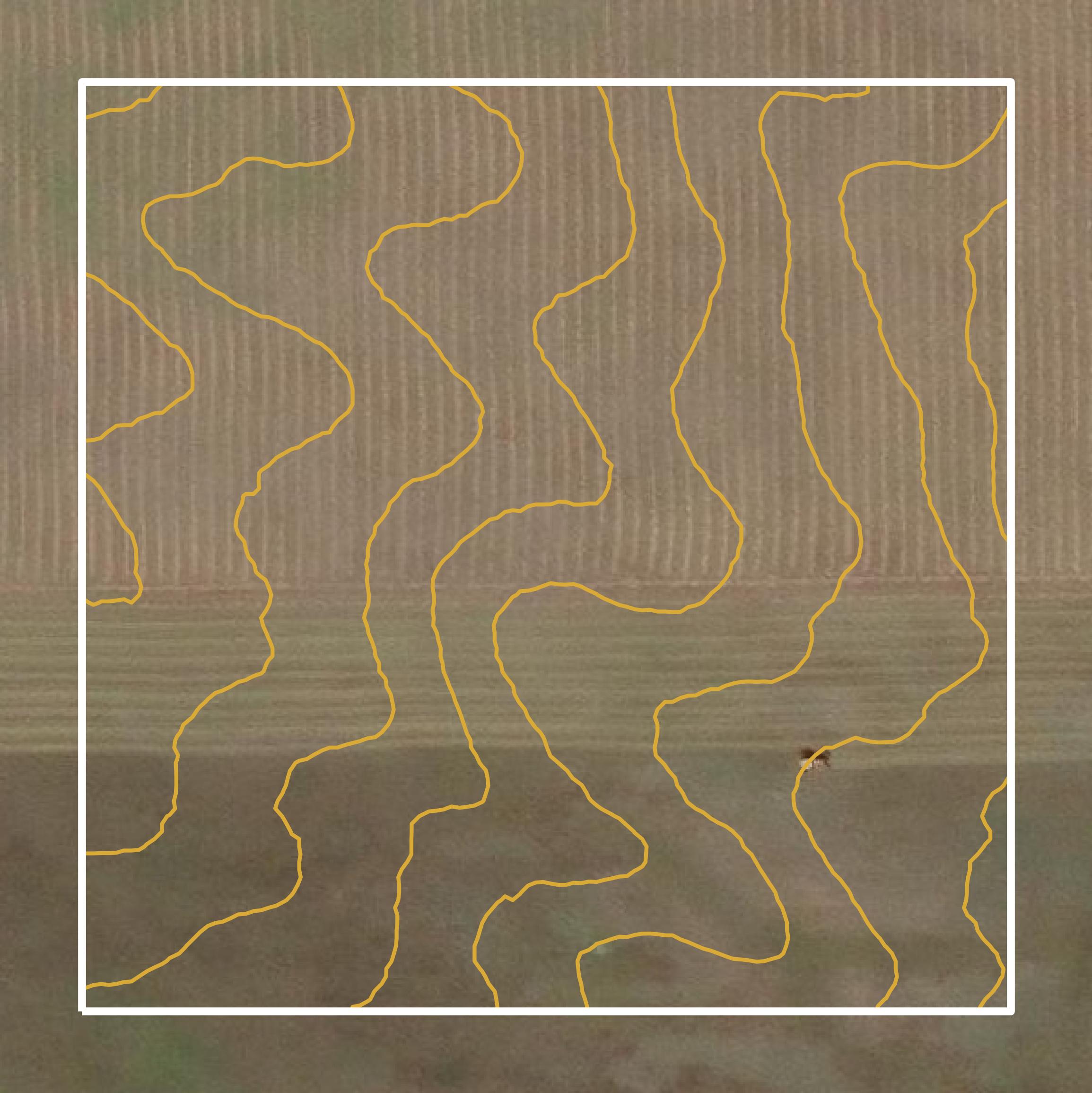 This image shows a contour map in Alpena County created using GIS data in Equator.