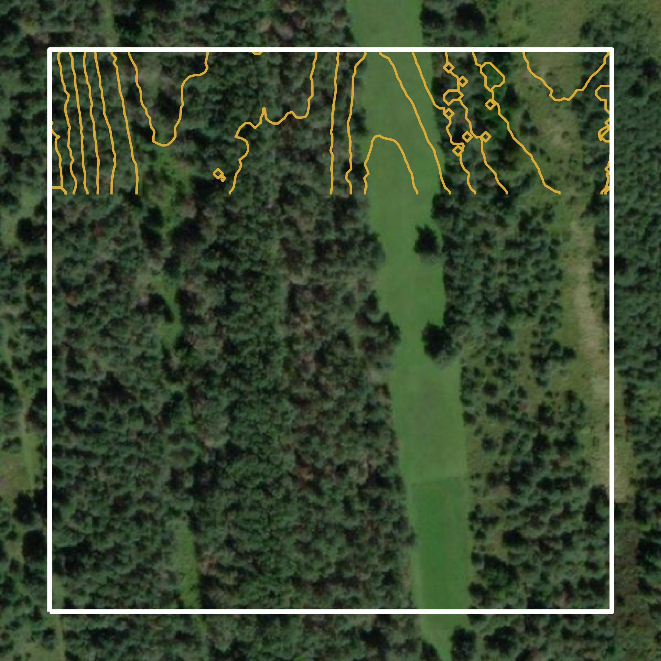 This image shows a contour map in Antrim County created using GIS data in Equator.