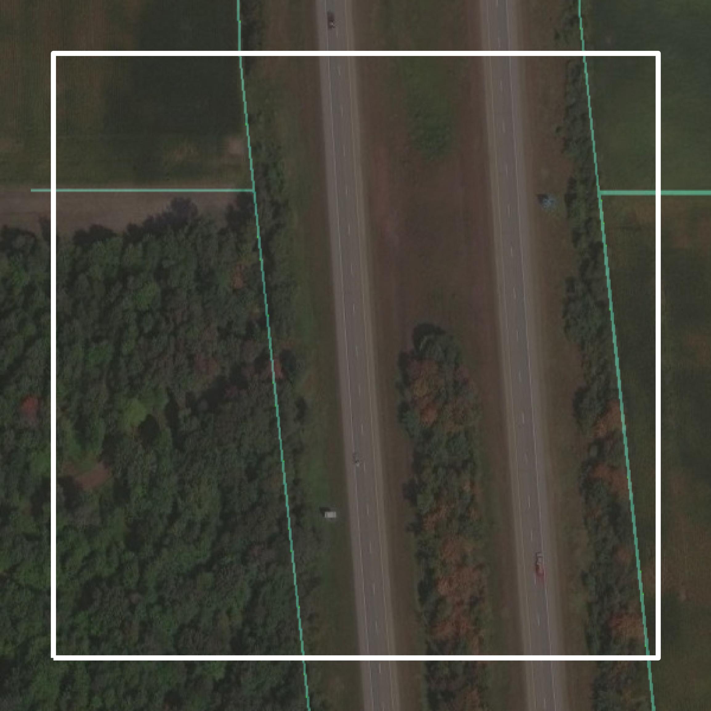 This image shows parcel and building data in Arenac County created using GIS data in Equator.