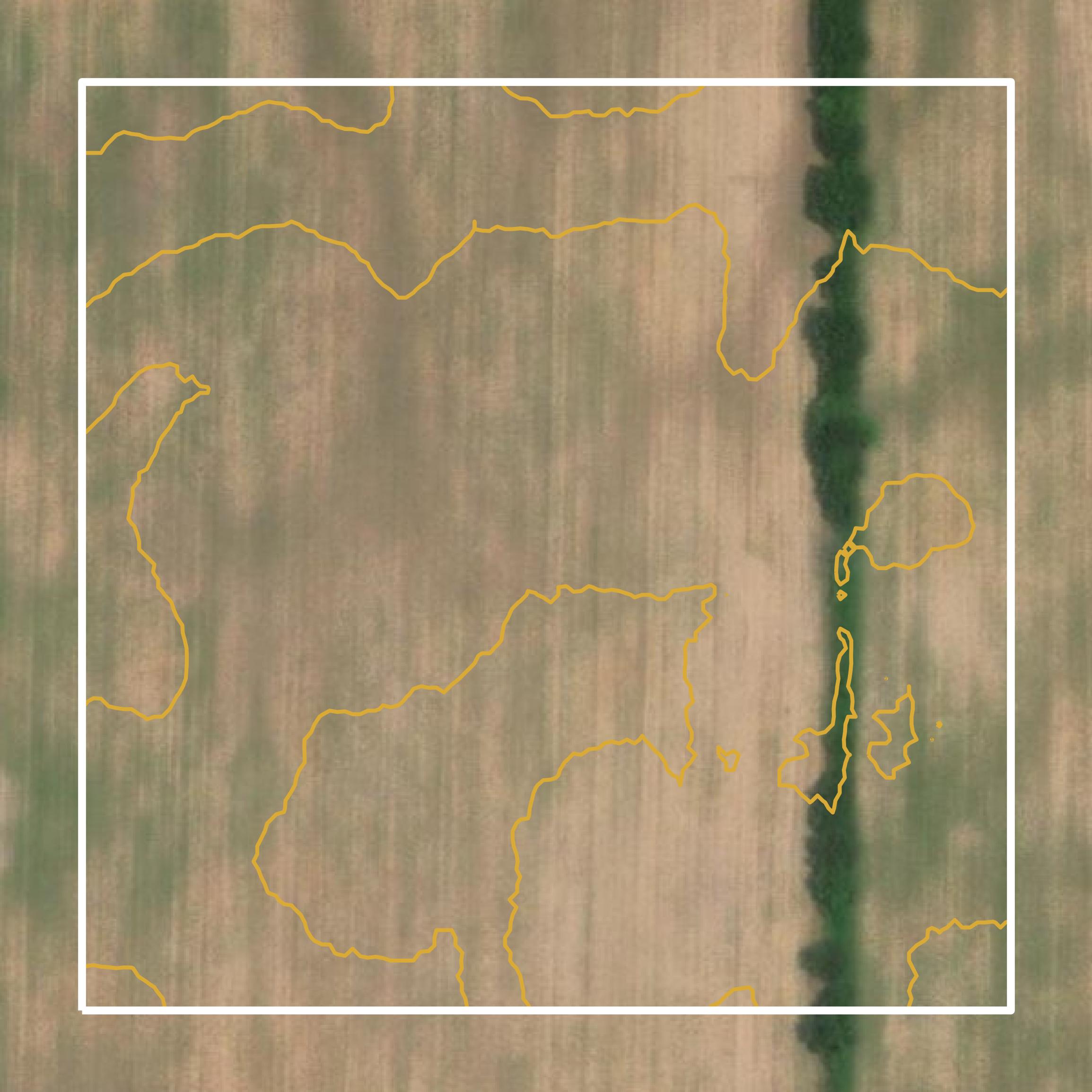 This image shows a contour map in Barry County created using GIS data in Equator.