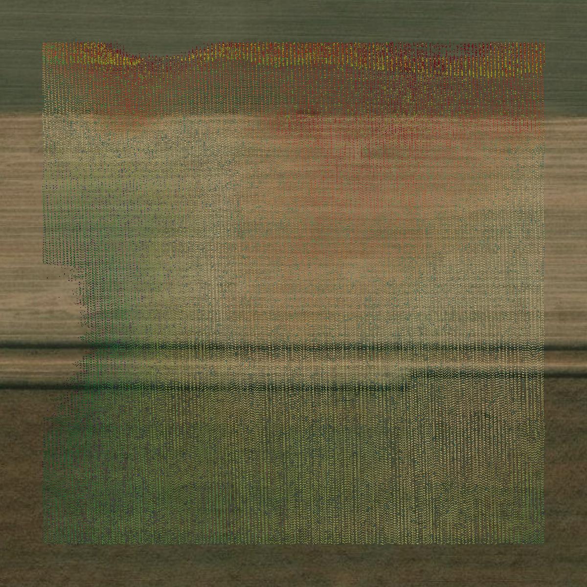 This image shows a LiDAR point cloud in Branch County created using GIS data in Equator.