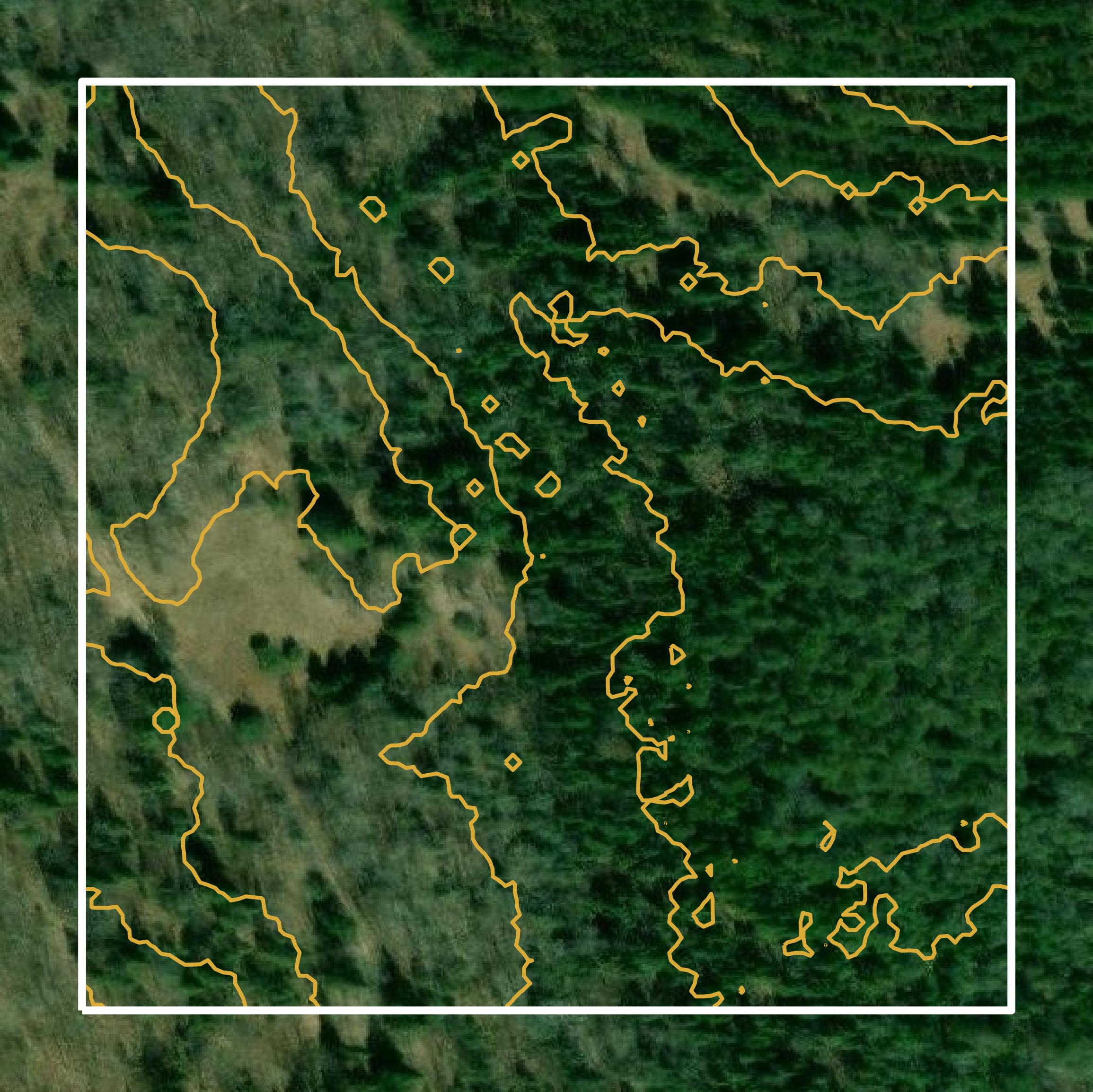 This image shows a contour map in Cheboygan County created using GIS data in Equator.