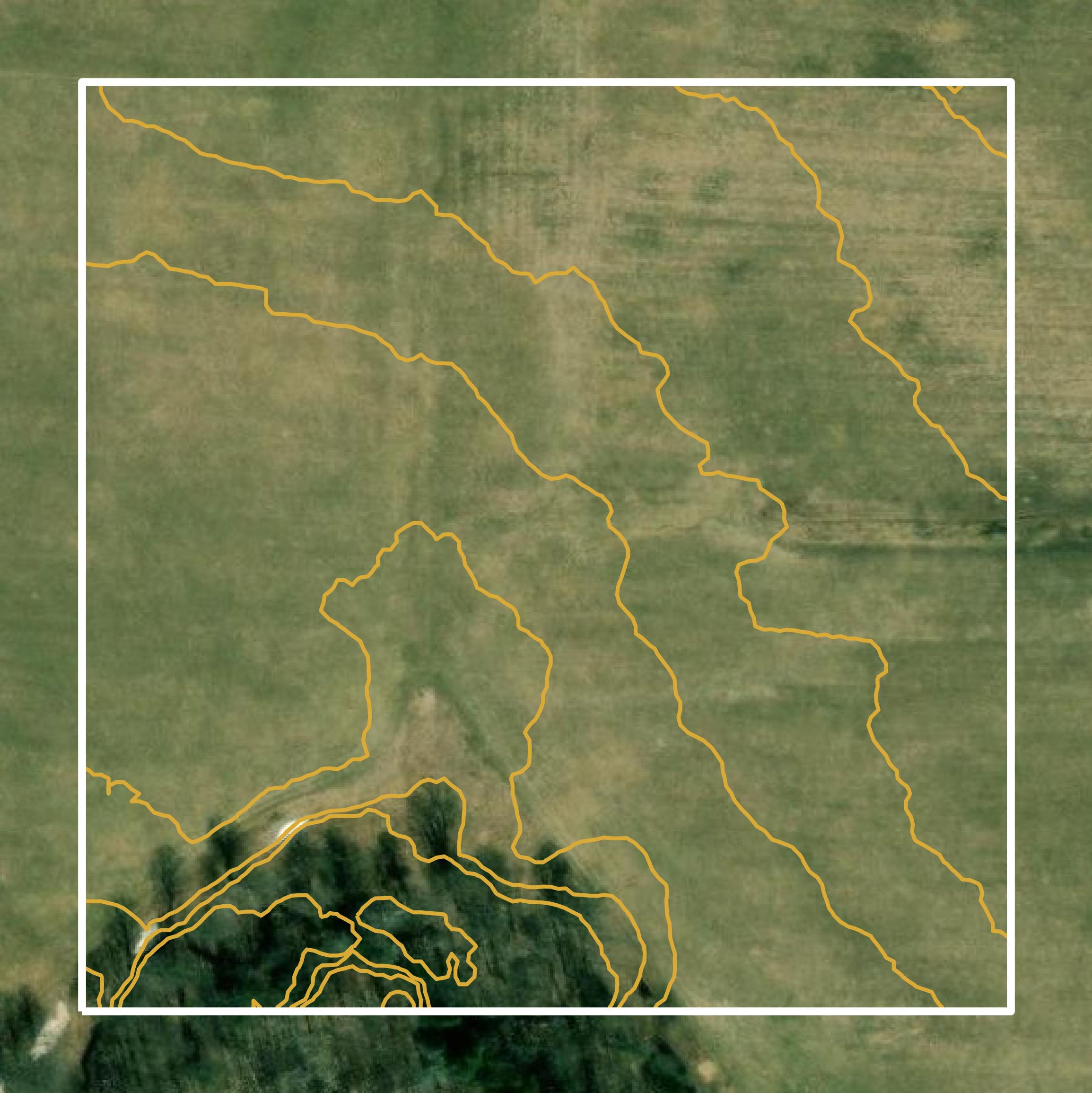 This image shows a contour map in Cheboygan County created using GIS data in Equator.