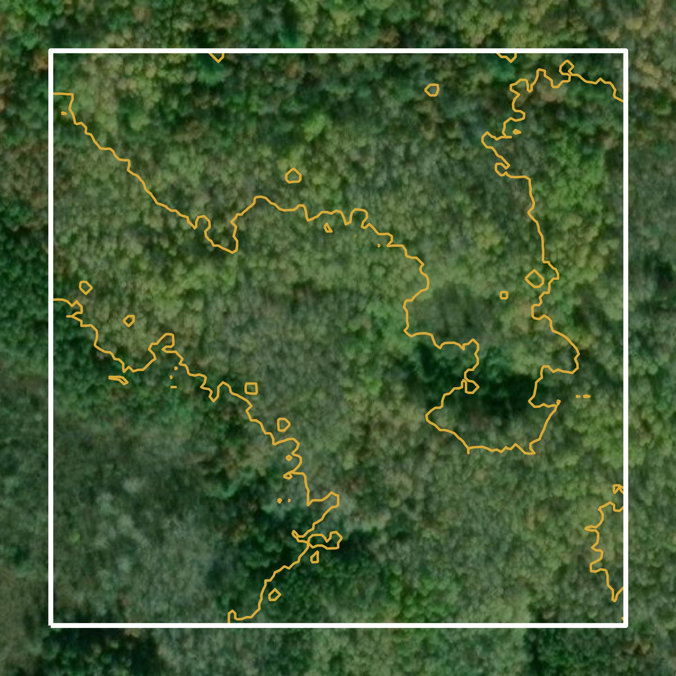 This image shows a contour map in Clare County created using GIS data in Equator.