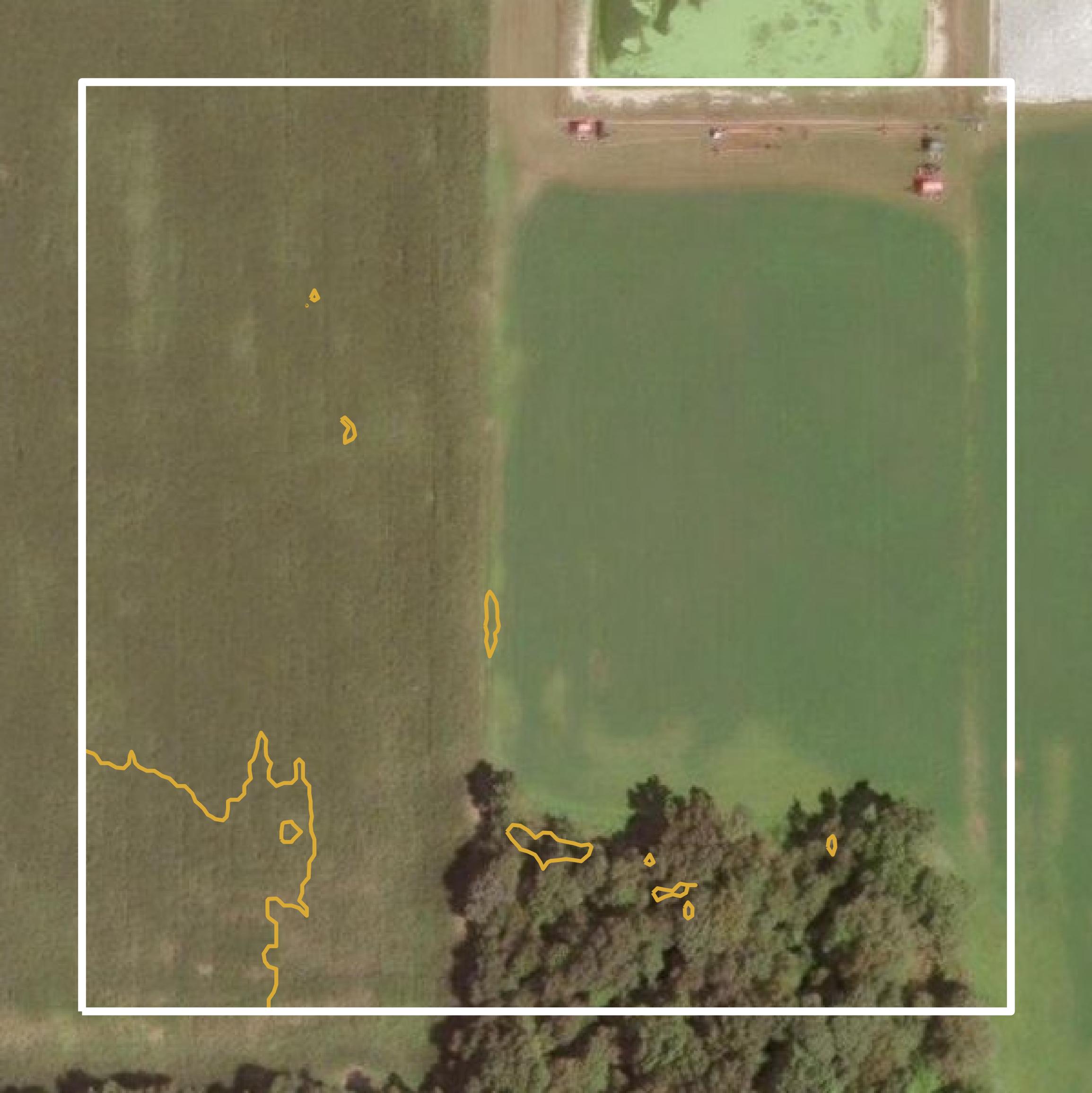 This image shows a contour map in Clinton County created using GIS data in Equator.