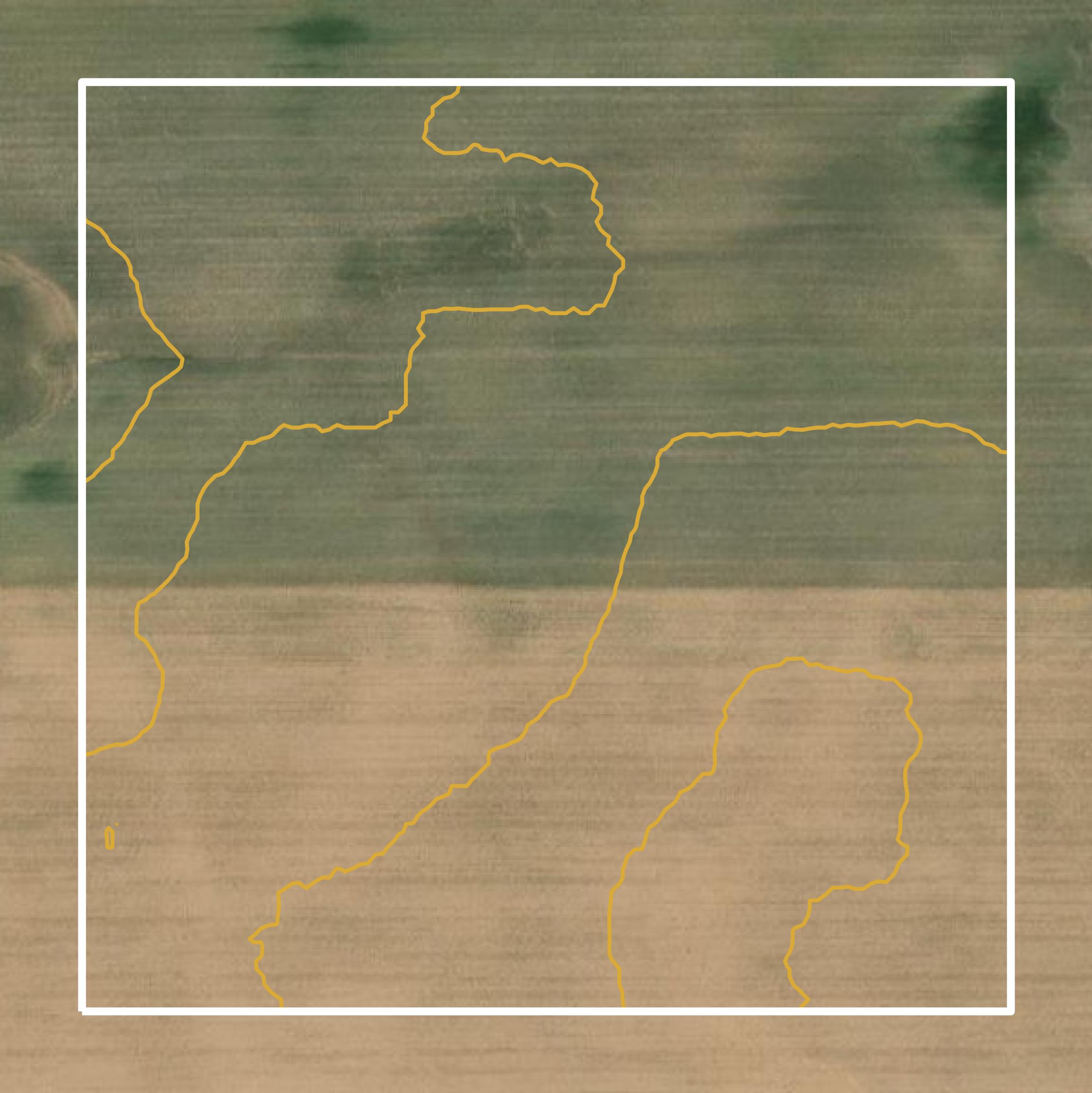 This image shows a contour map in Eaton County created using GIS data in Equator.