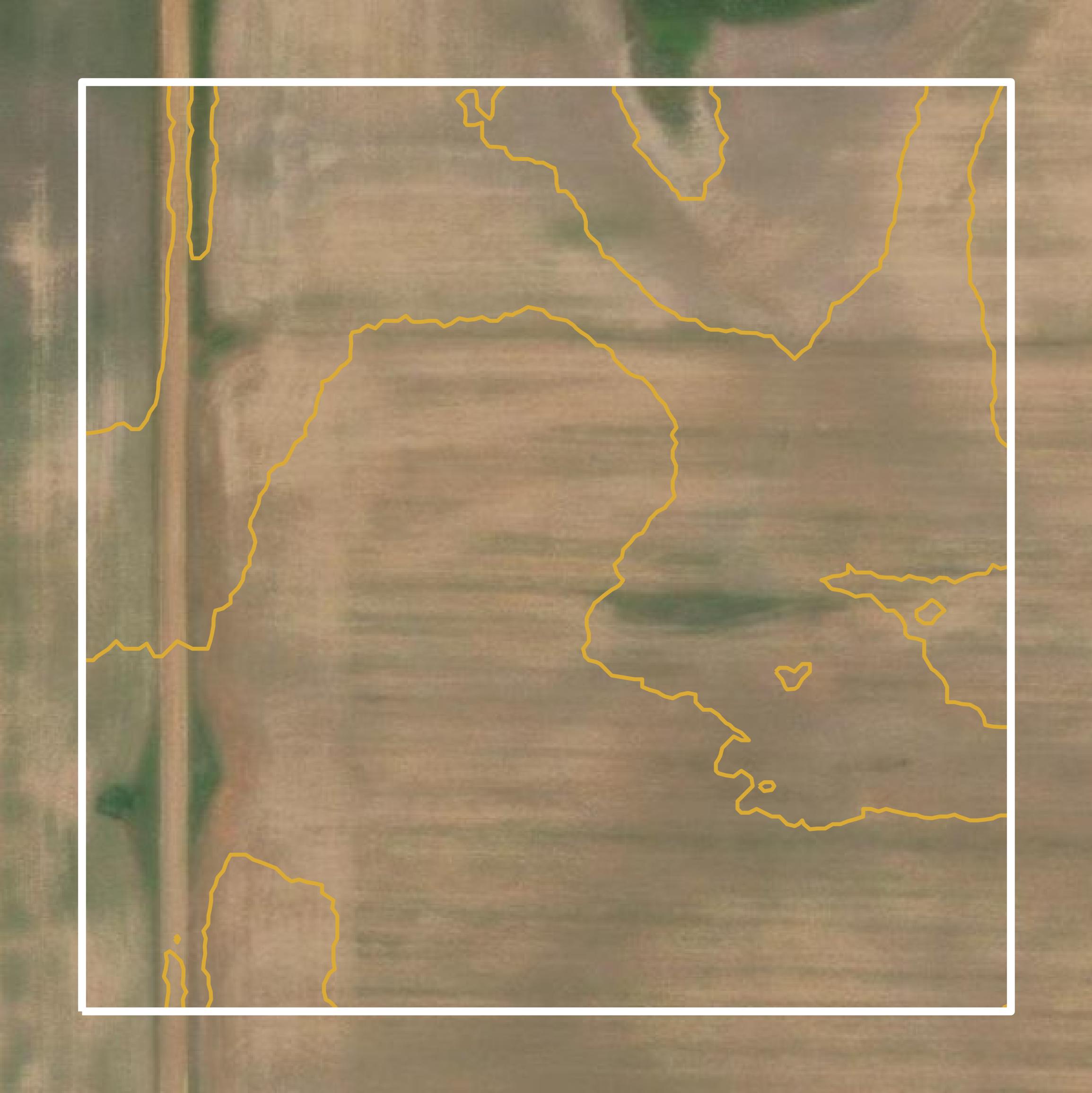 This image shows a contour map in Eaton County created using GIS data in Equator.
