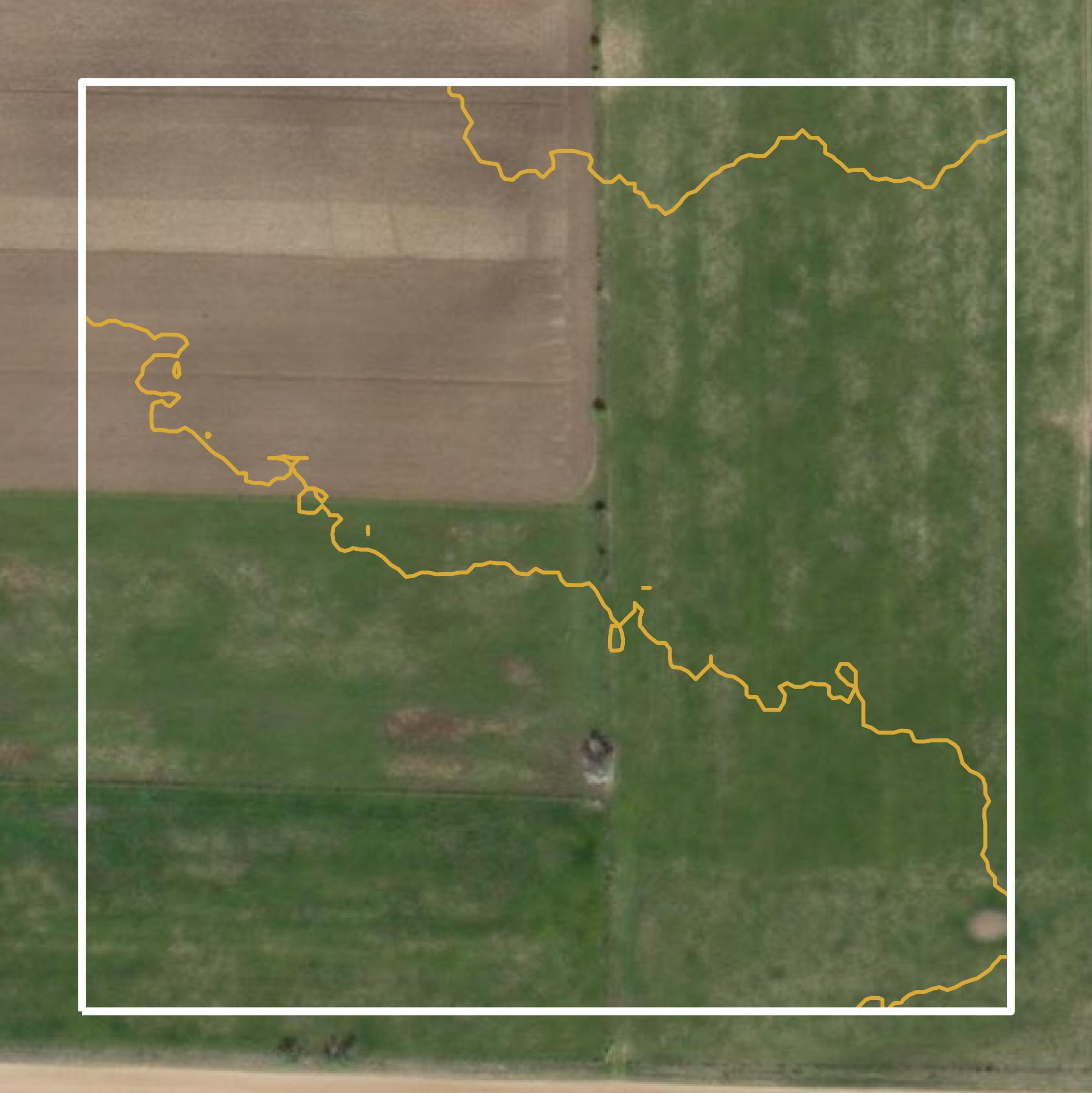This image shows a contour map in Gladwin County created using GIS data in Equator.