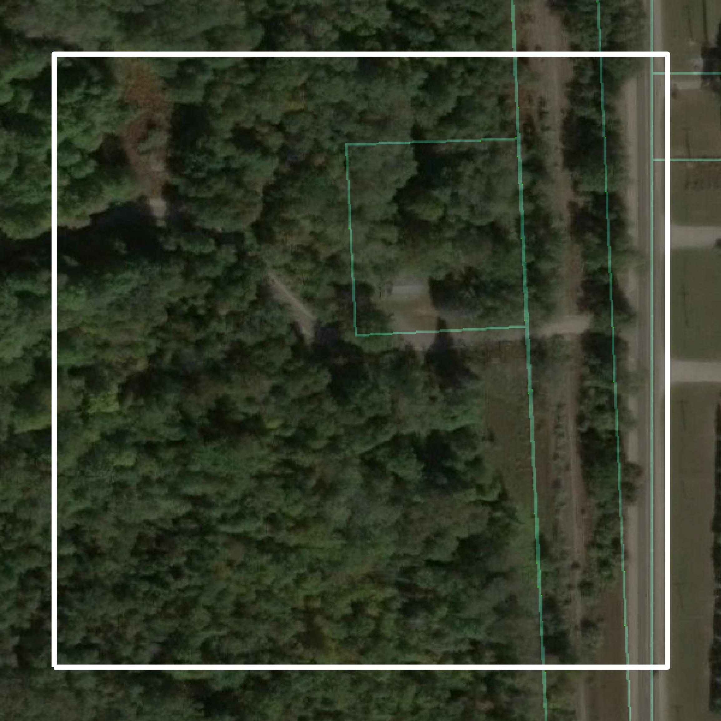 This image shows parcel and building data in Grand Traverse County created using GIS data in Equator.