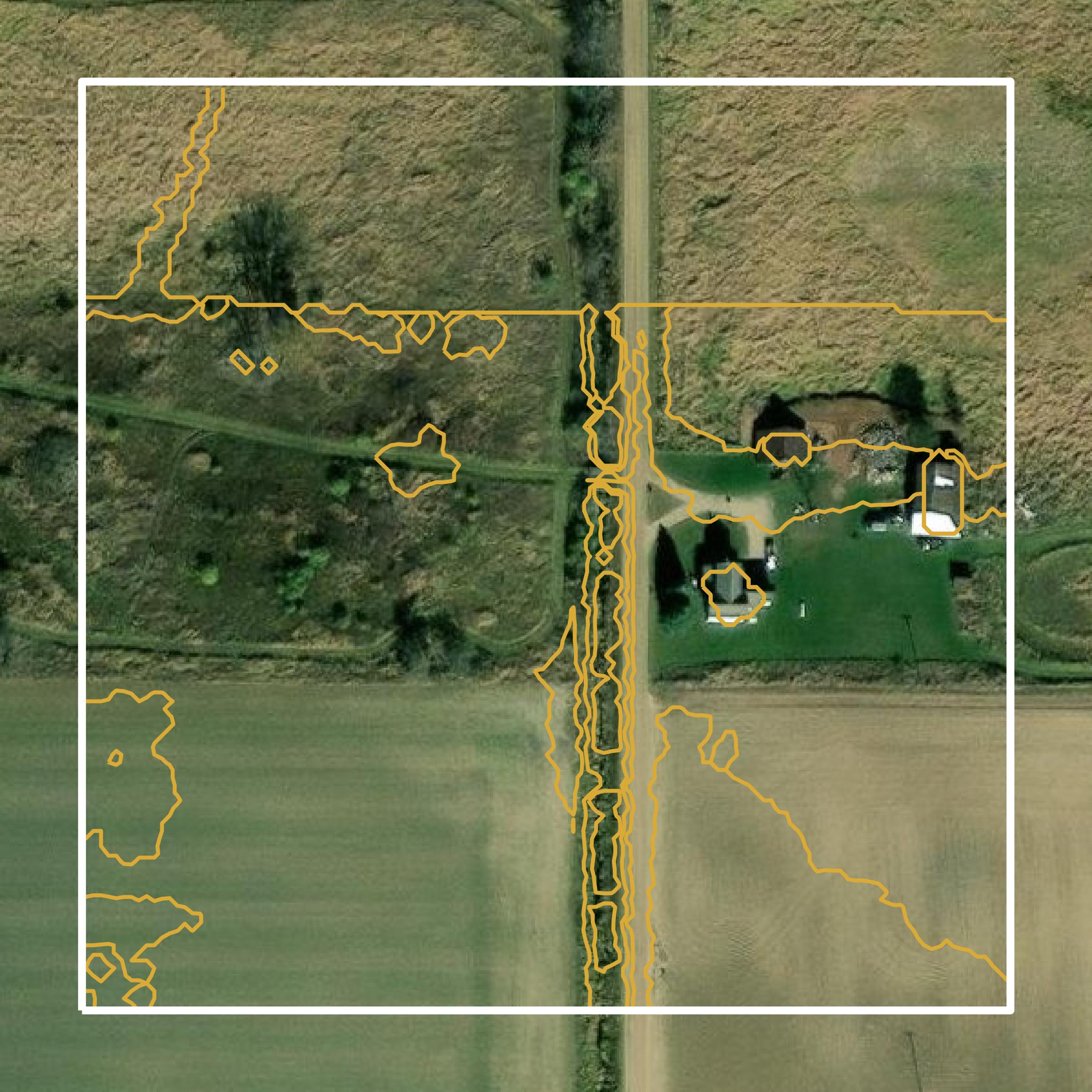 This image shows a contour map in Gratiot County created using GIS data in Equator.