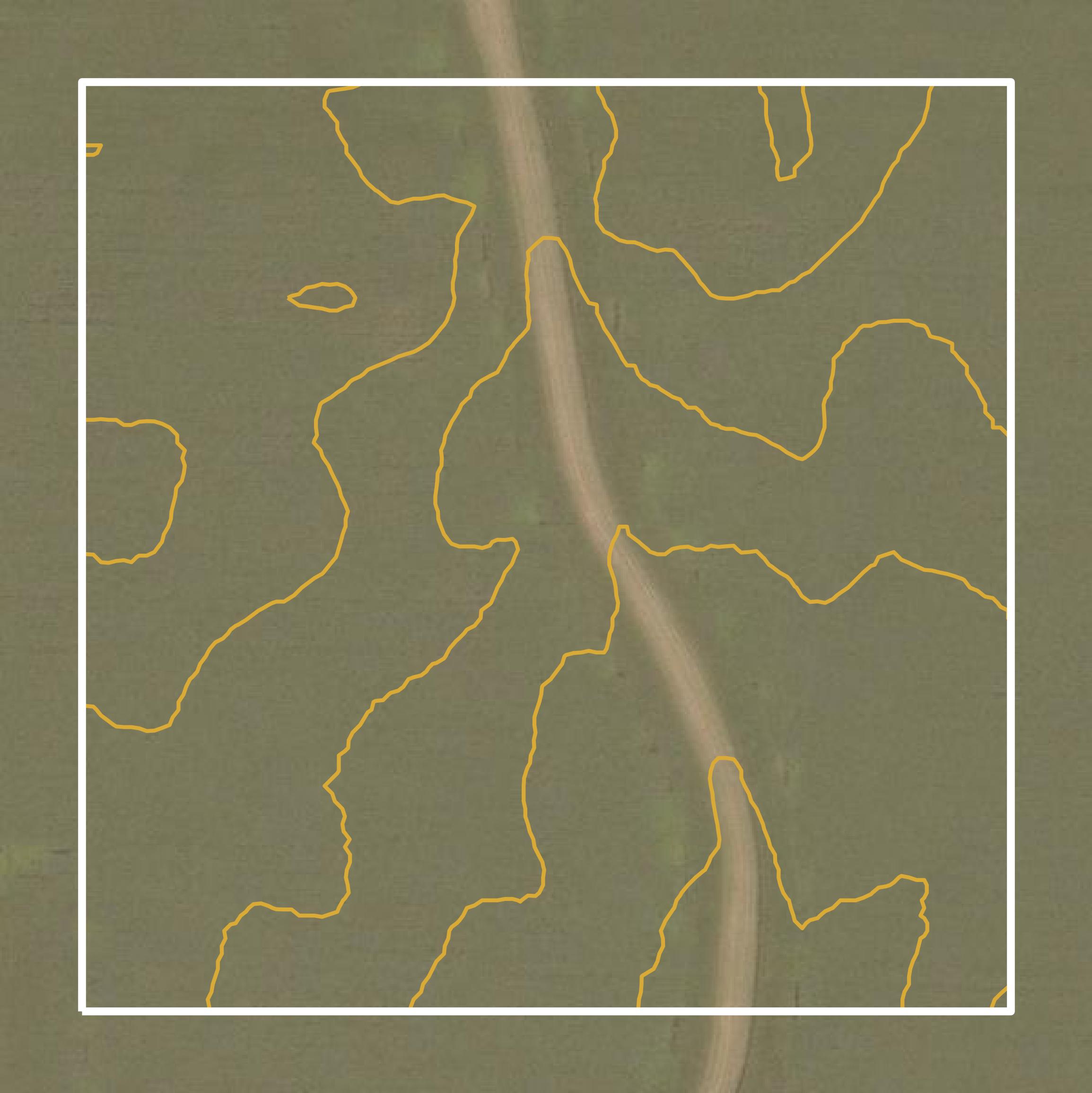 This image shows a contour map in Hillsdale County created using GIS data in Equator.