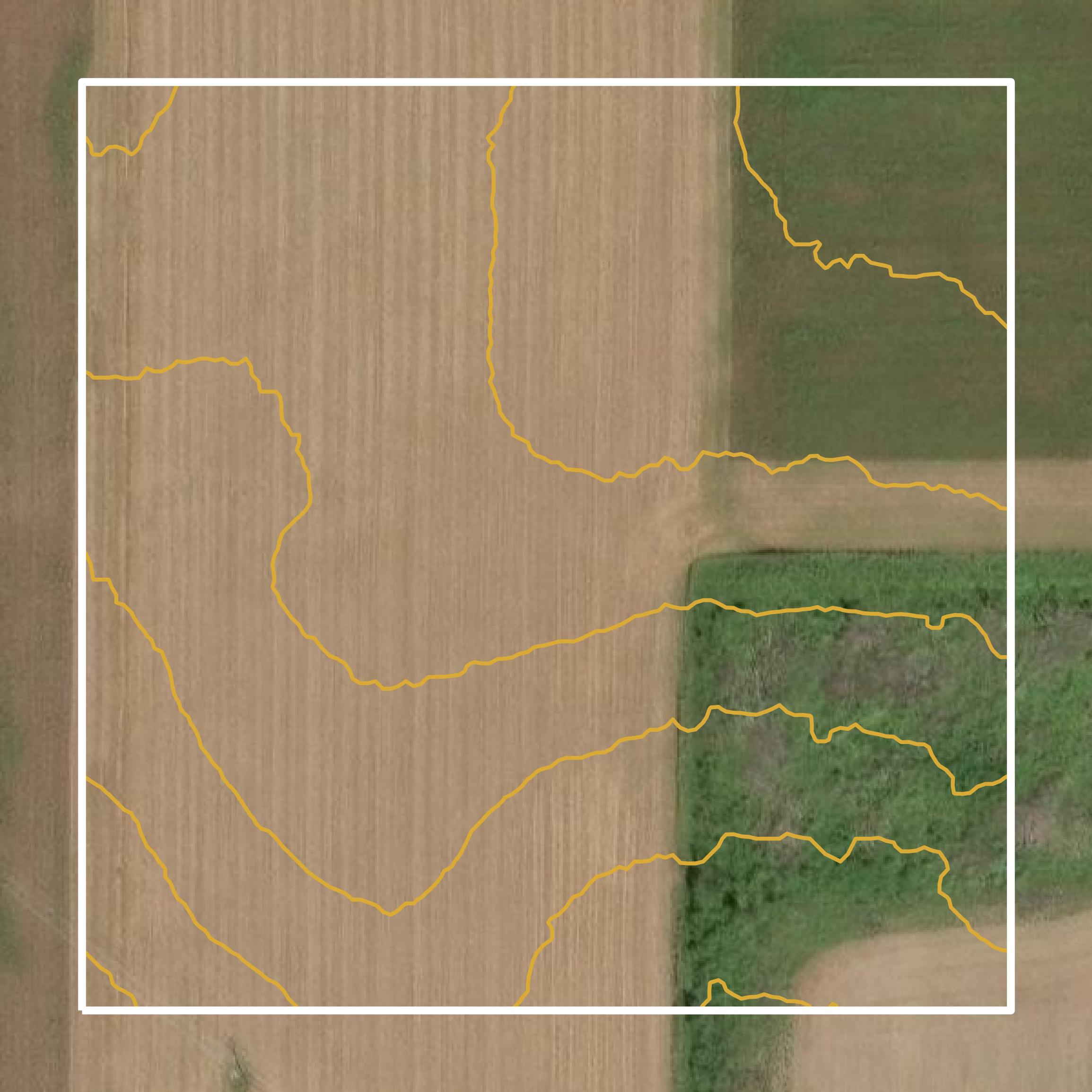 This image shows a contour map in Hillsdale County created using GIS data in Equator.