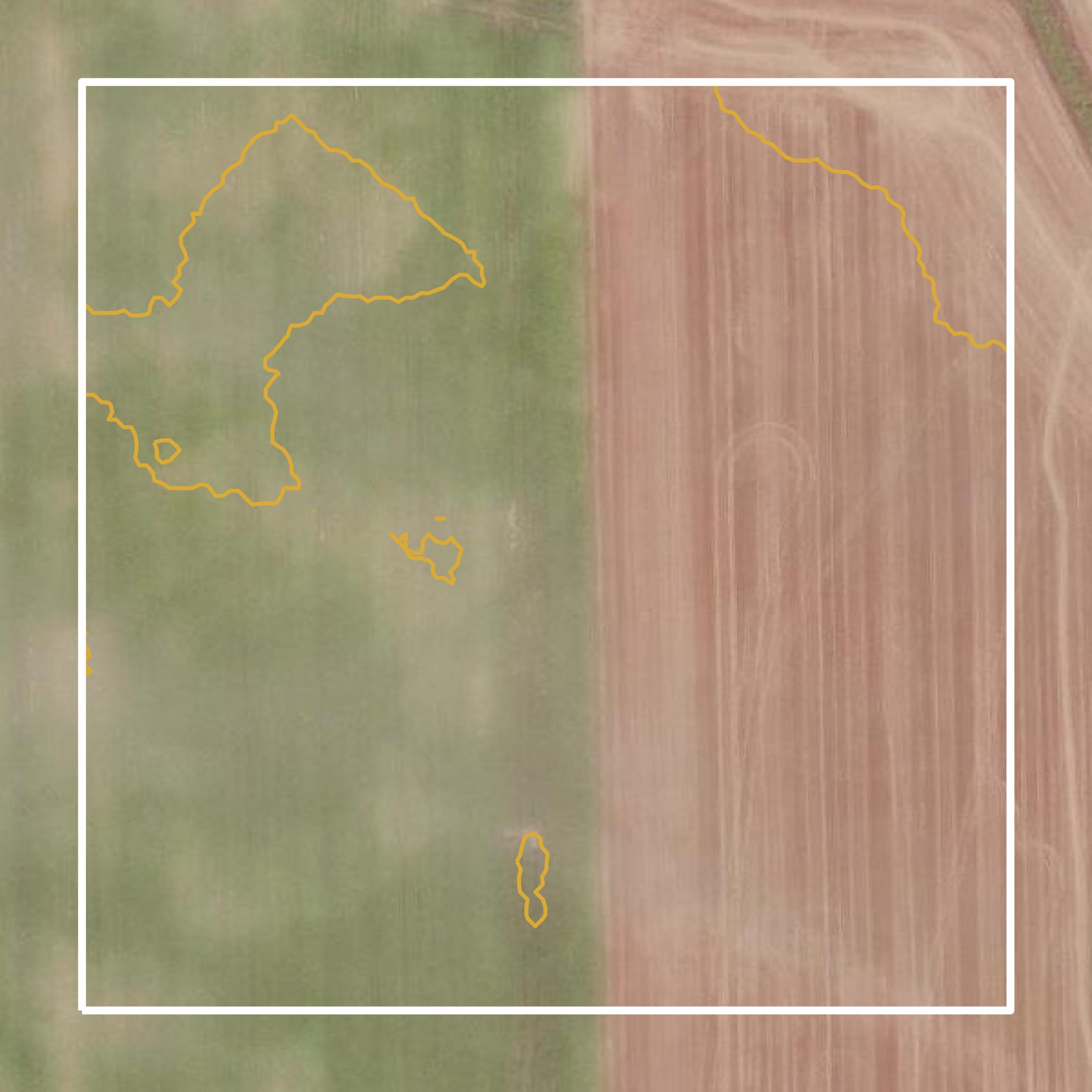This image shows a contour map in Huron County created using GIS data in Equator.