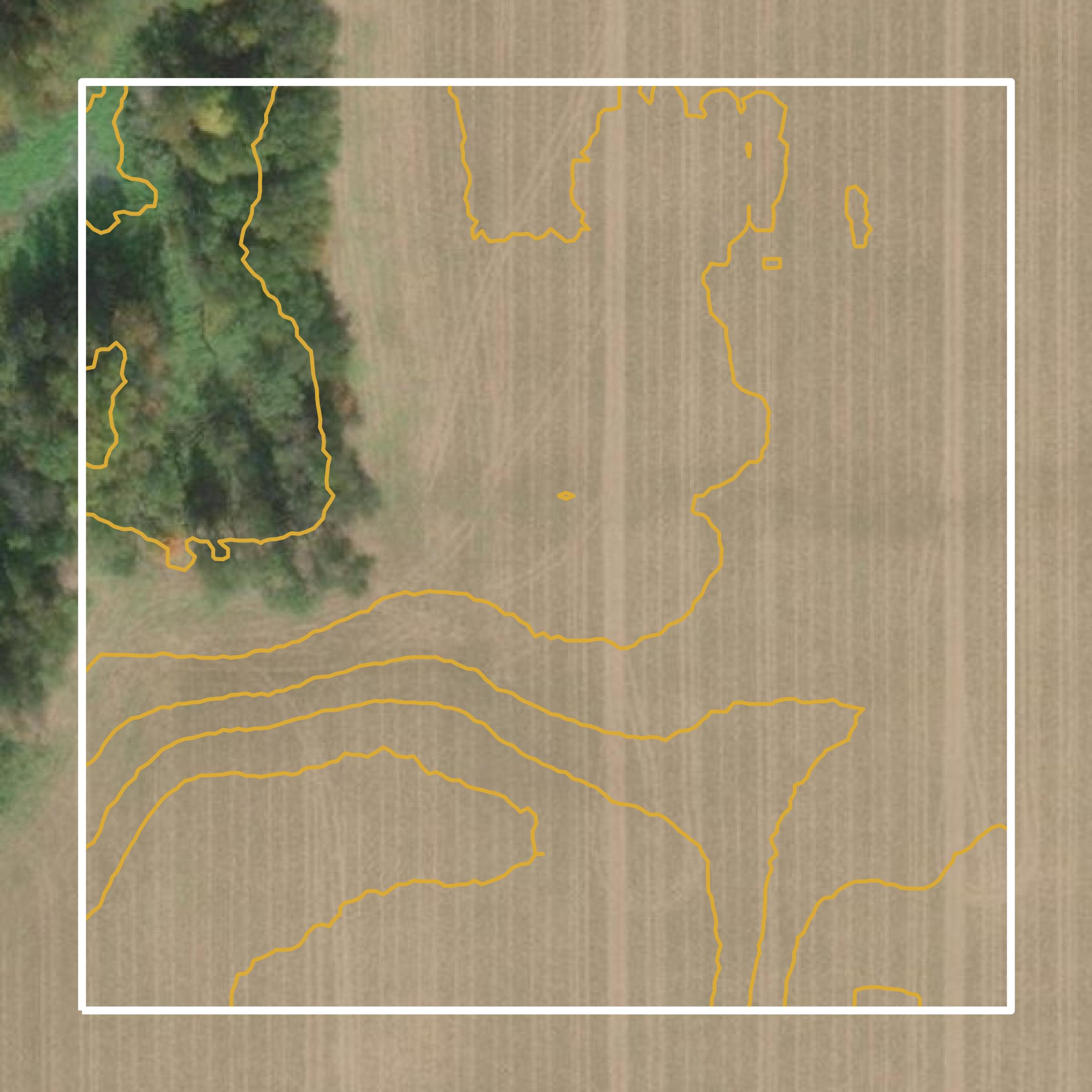 This image shows a contour map in Jackson County created using GIS data in Equator.