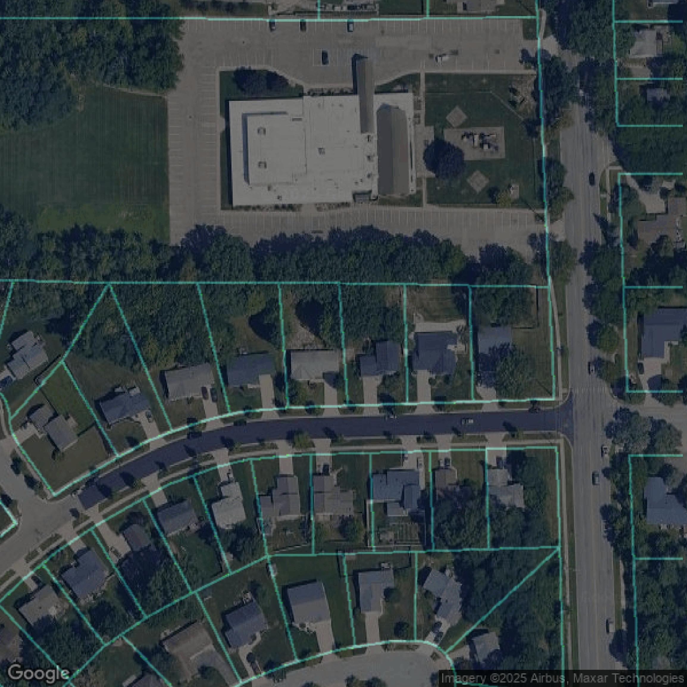 This image shows parcel data in Kent County created using GIS data in Equator.
