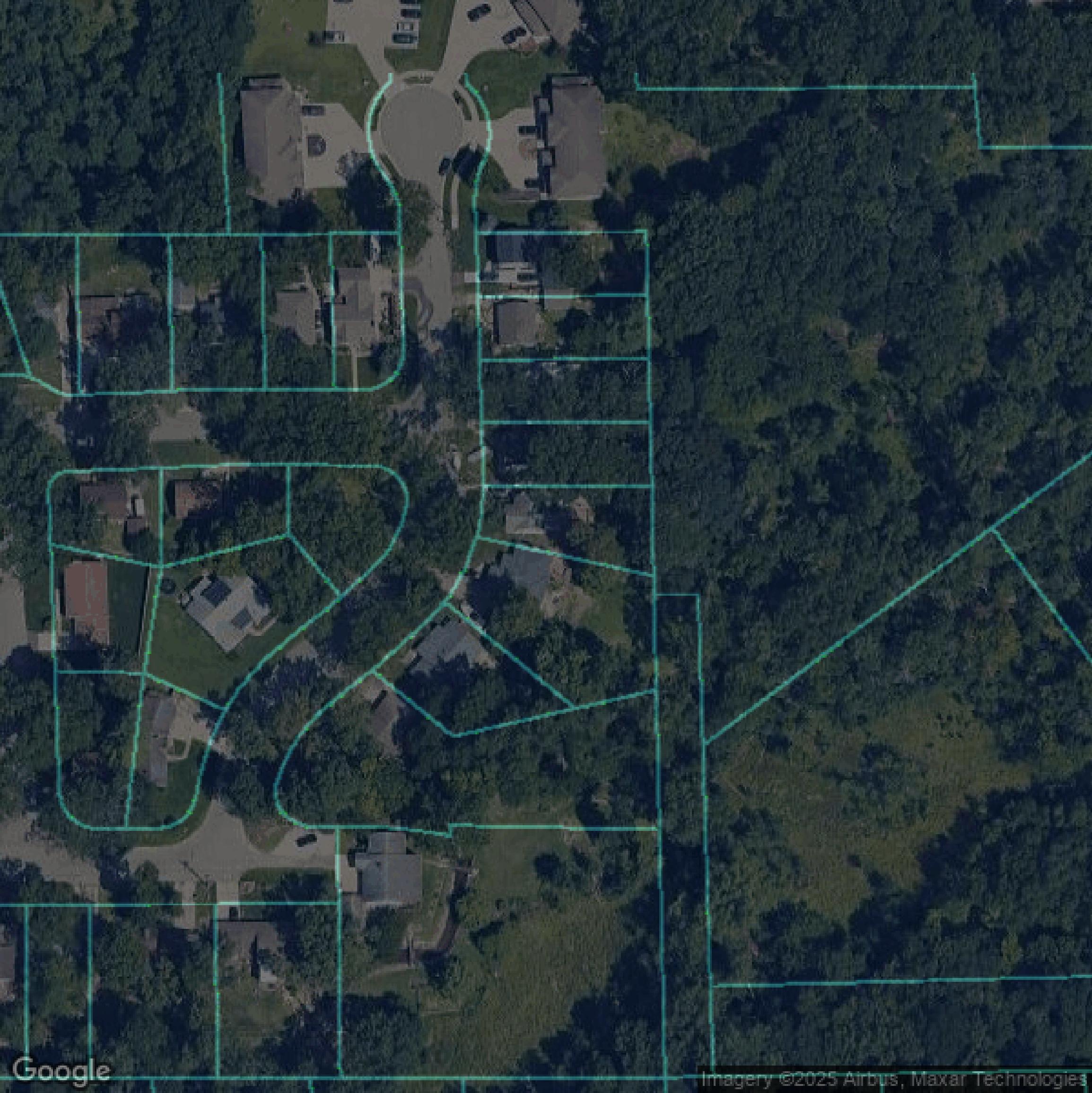 This image shows parcel data in Kent County created using GIS data in Equator.