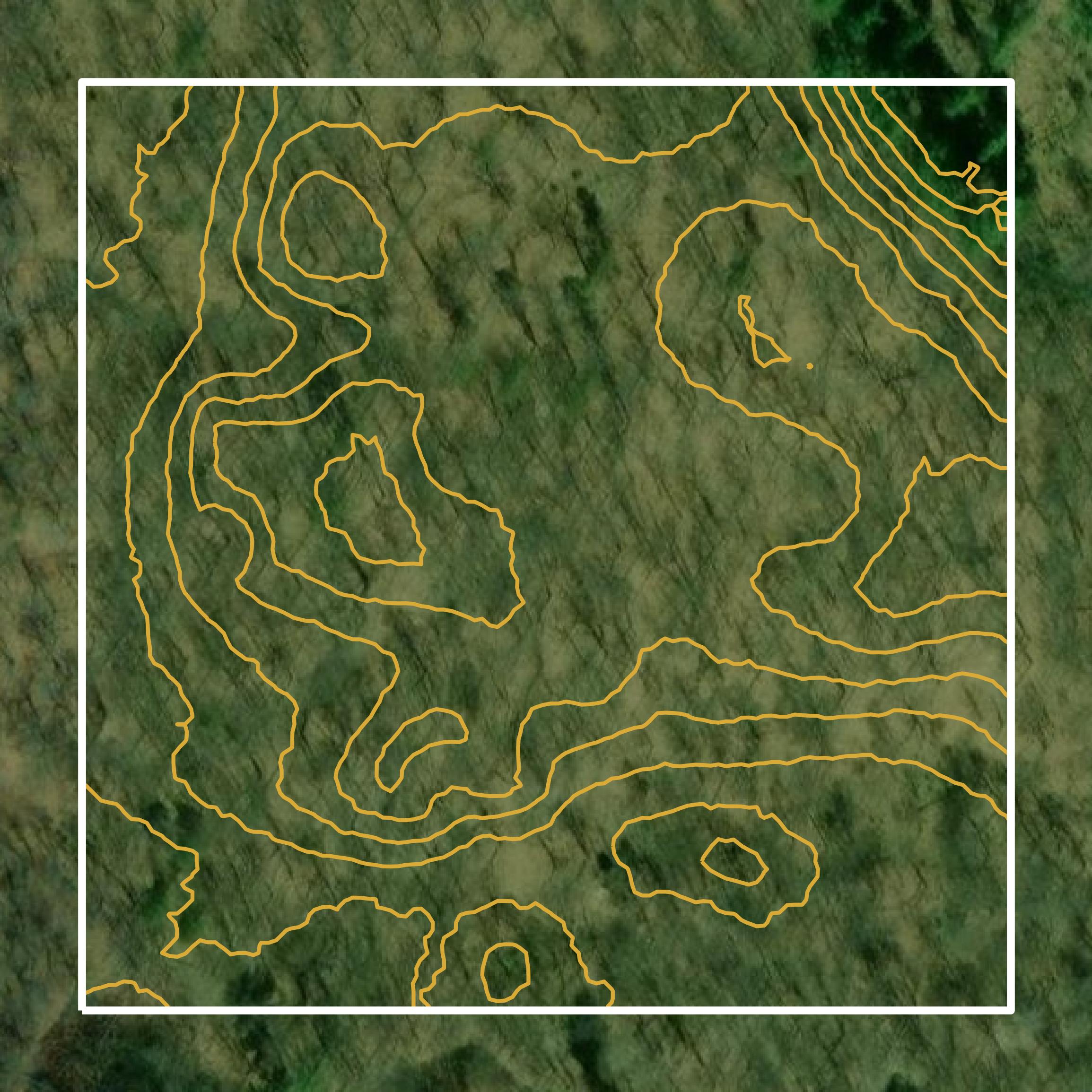 This image shows a contour map in Lake County created using GIS data in Equator.
