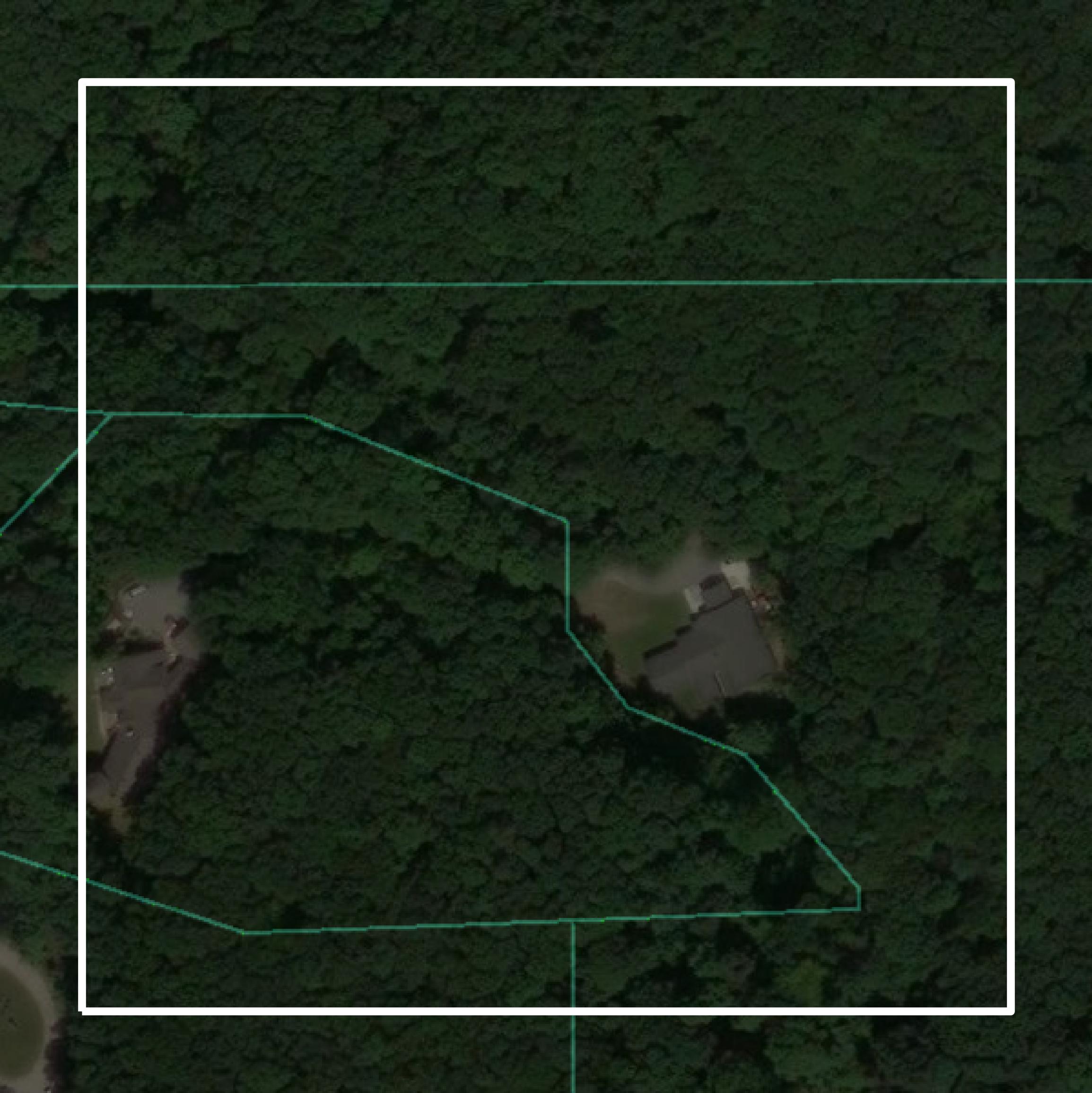 This image shows parcel and building data in Leelanau County created using GIS data in Equator.
