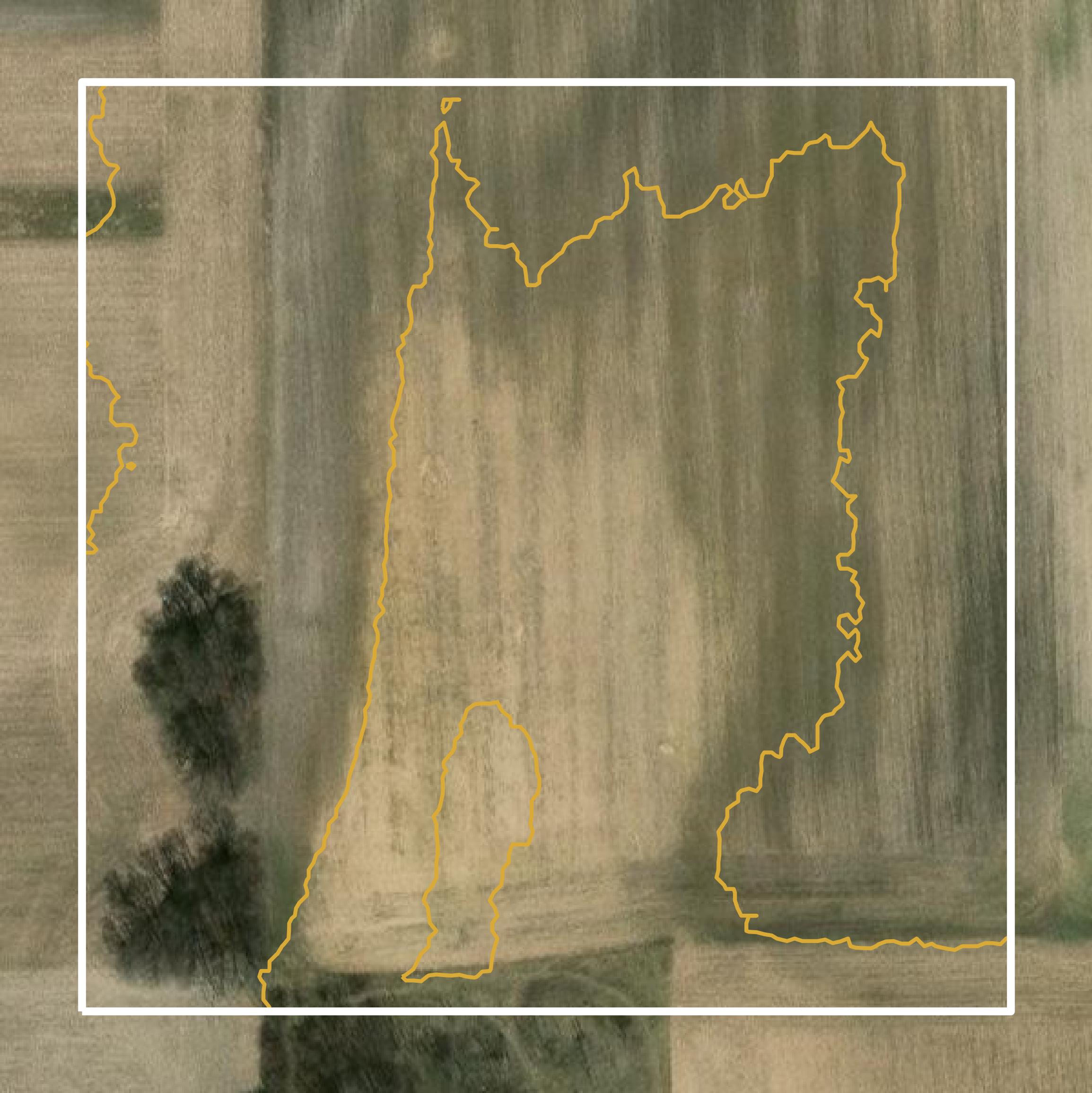 This image shows a contour map in Lenawee County created using GIS data in Equator.