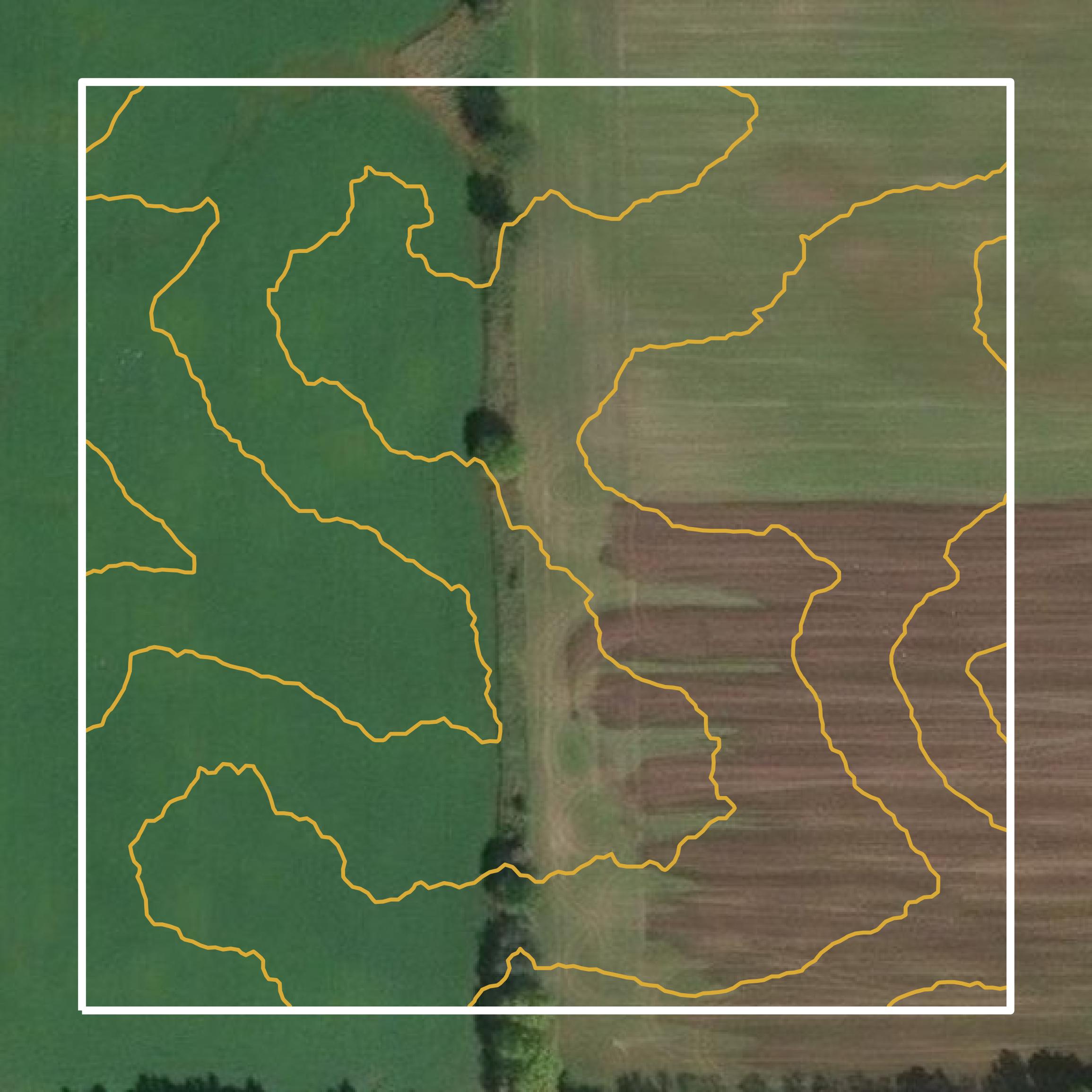 This image shows a contour map in Newaygo County created using GIS data in Equator.