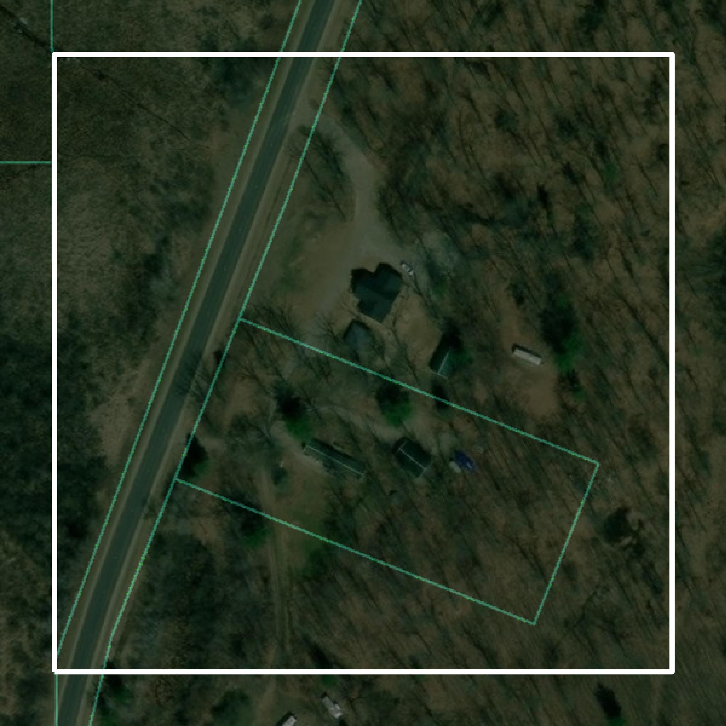 This image shows parcel and building data in Ogemaw County created using GIS data in Equator.