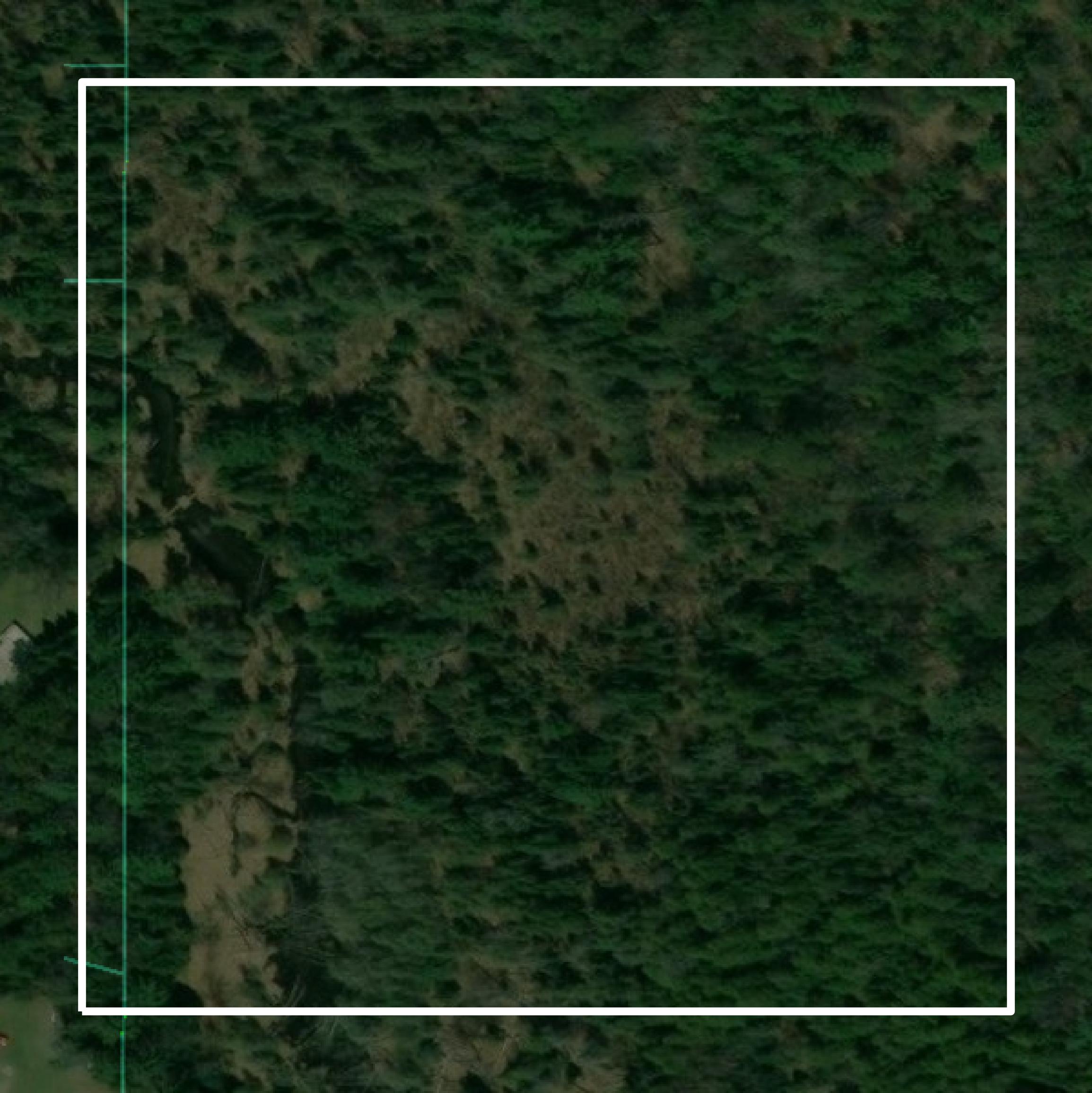 This image shows parcel and building data in Oscoda County created using GIS data in Equator.