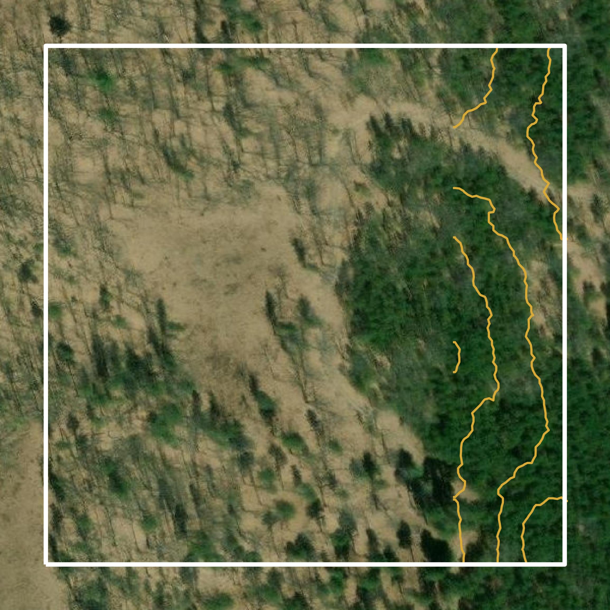This image shows a contour map in Otsego County created using GIS data in Equator.