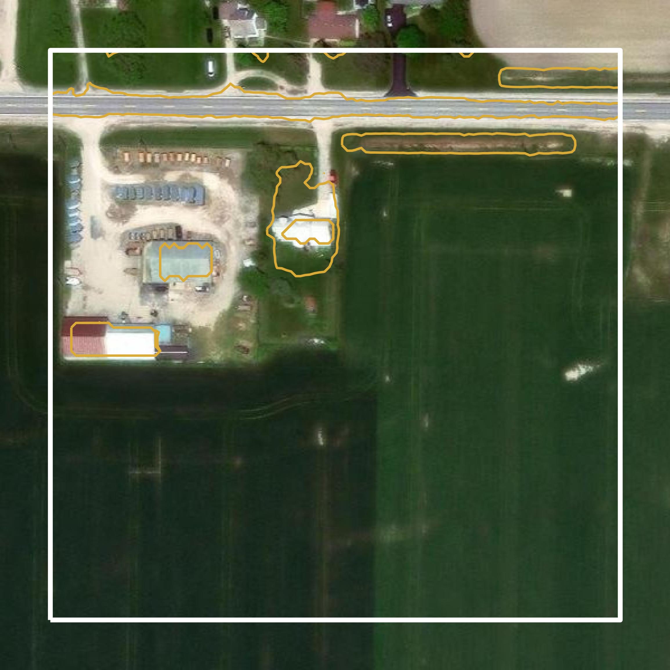 This image shows a contour map in Saginaw County created using GIS data in Equator.