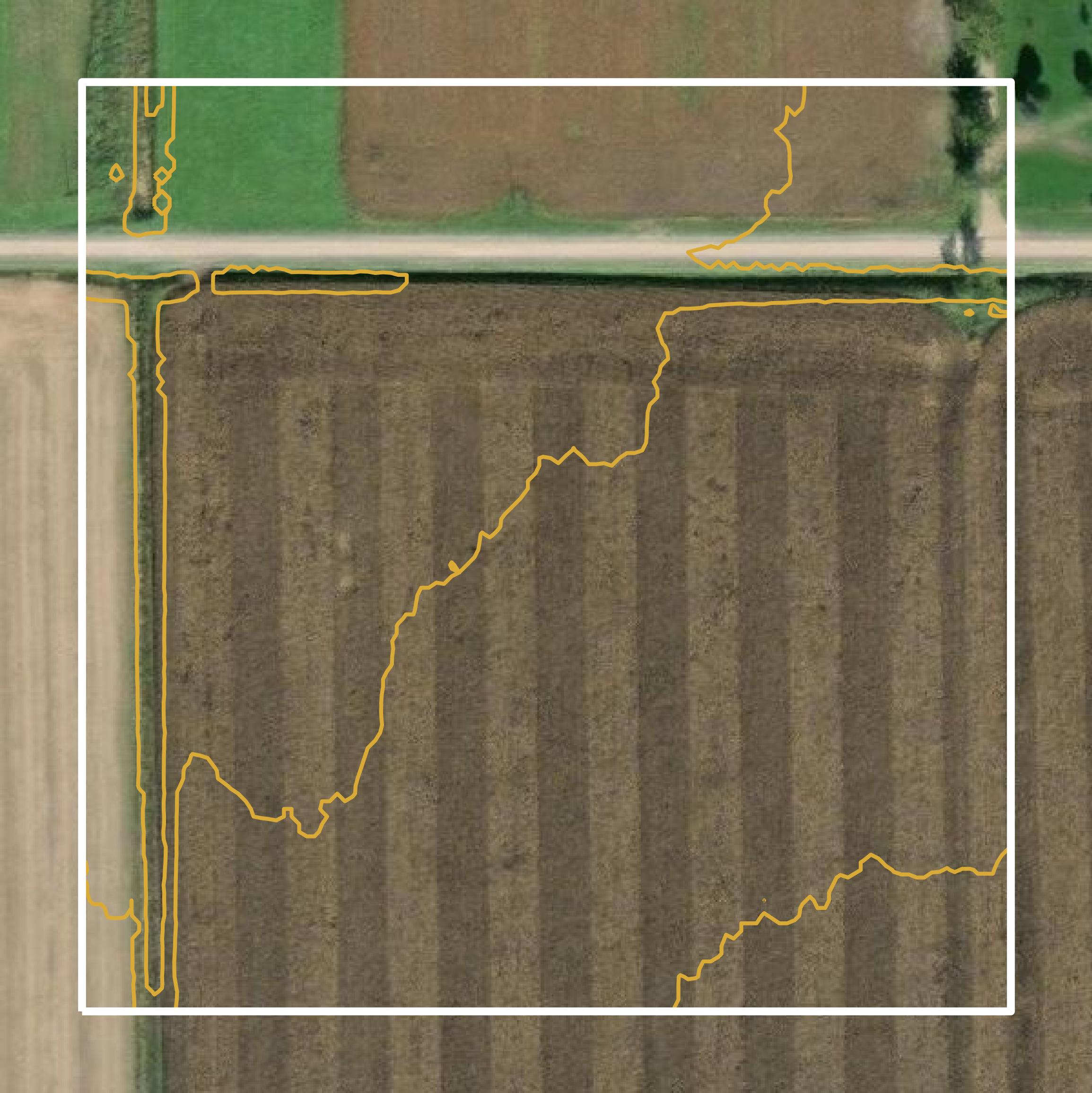 This image shows a contour map in Saginaw County created using GIS data in Equator.