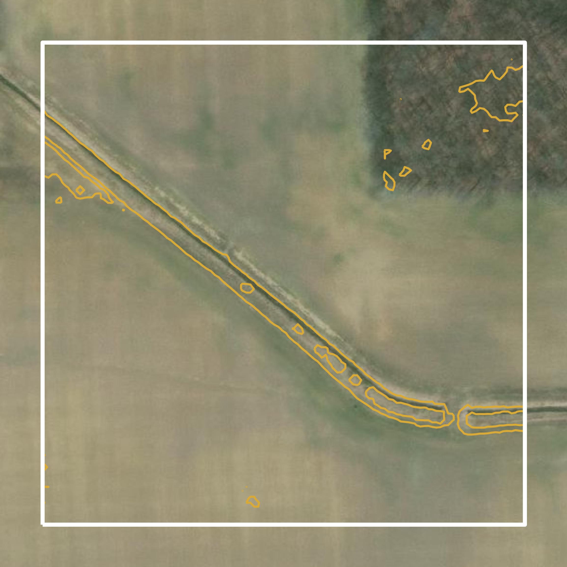 This image shows a contour map in St. Clair County created using GIS data in Equator.