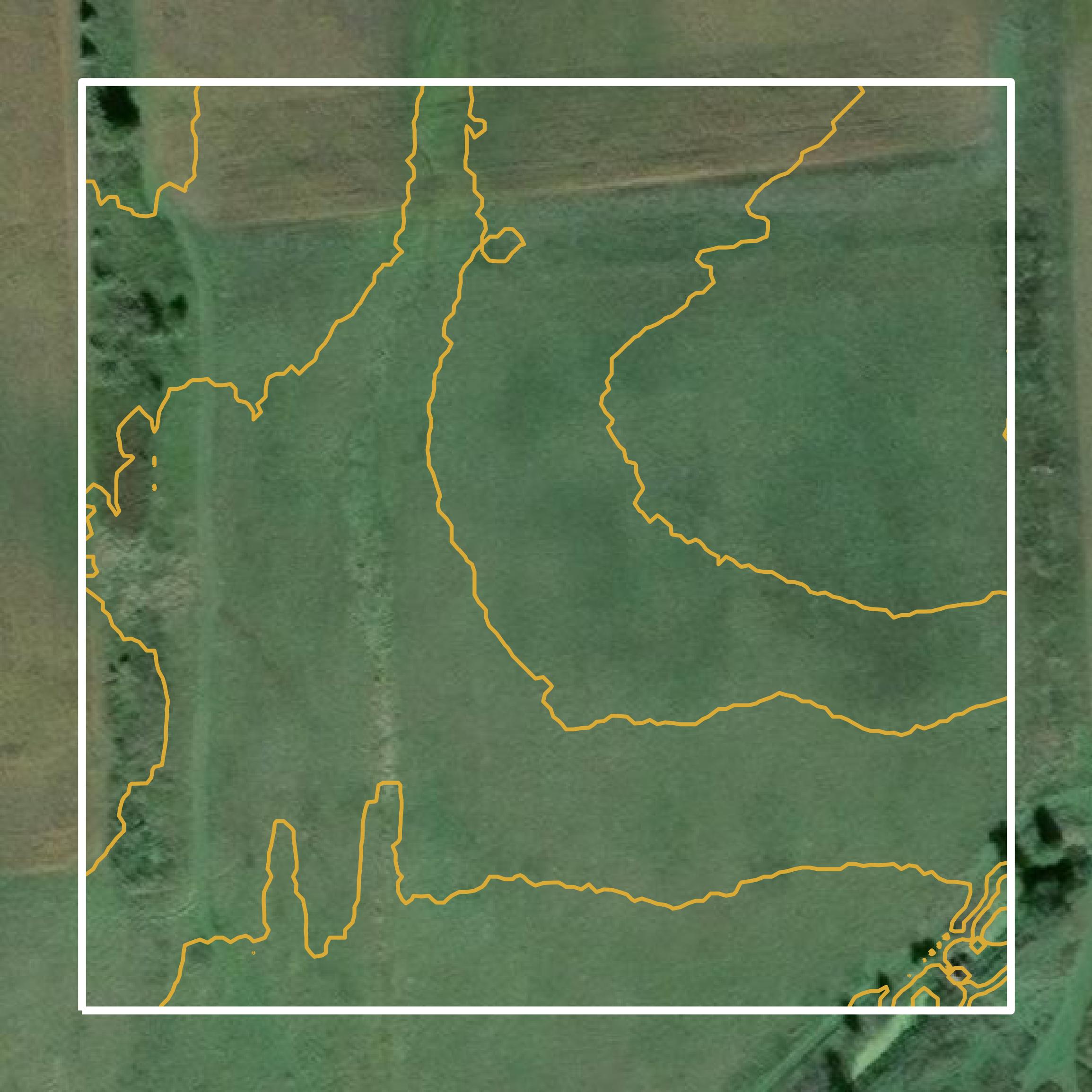 This image shows a contour map in St. Clair County created using GIS data in Equator.