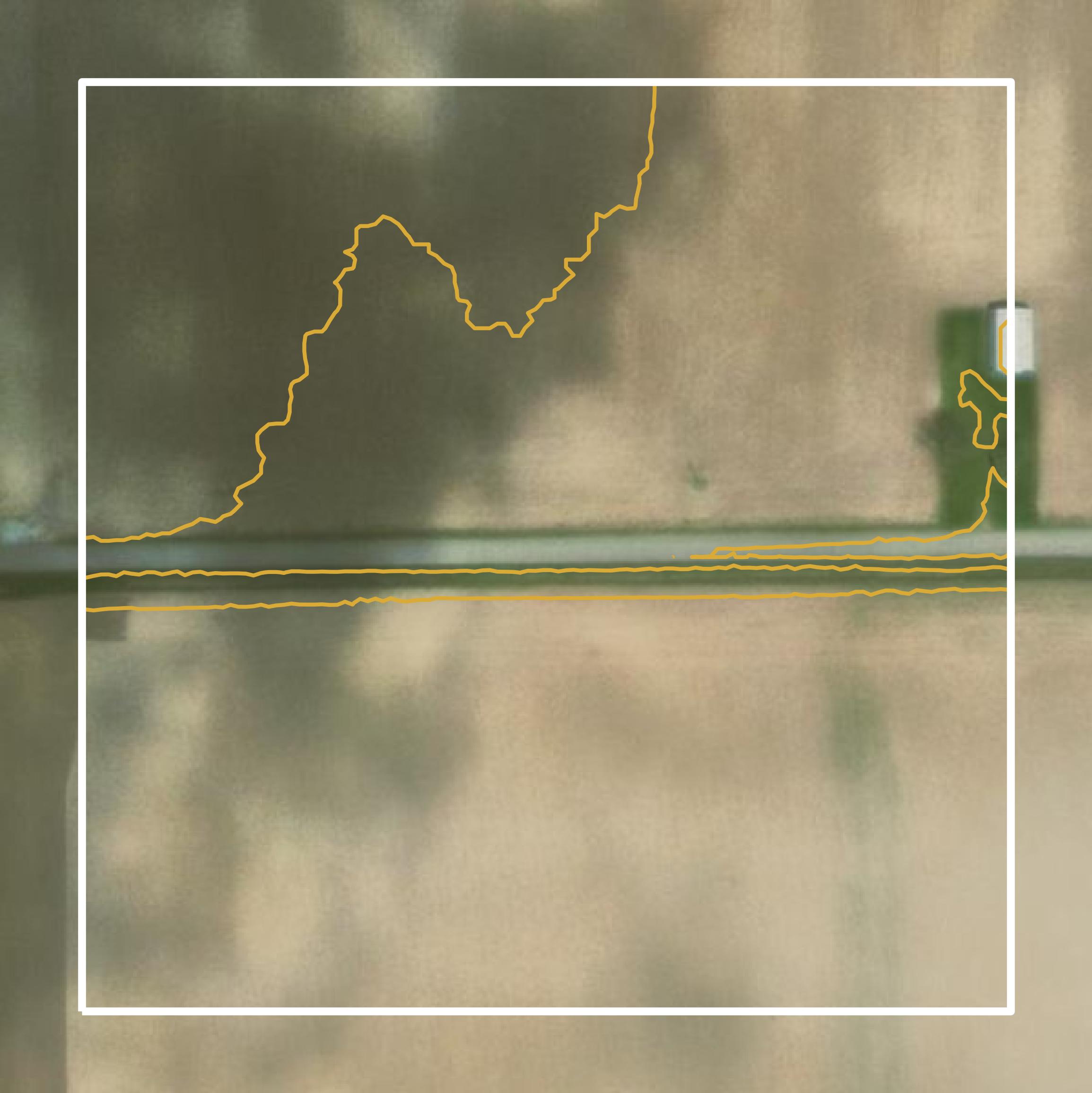 This image shows a contour map in Tuscola County created using GIS data in Equator.