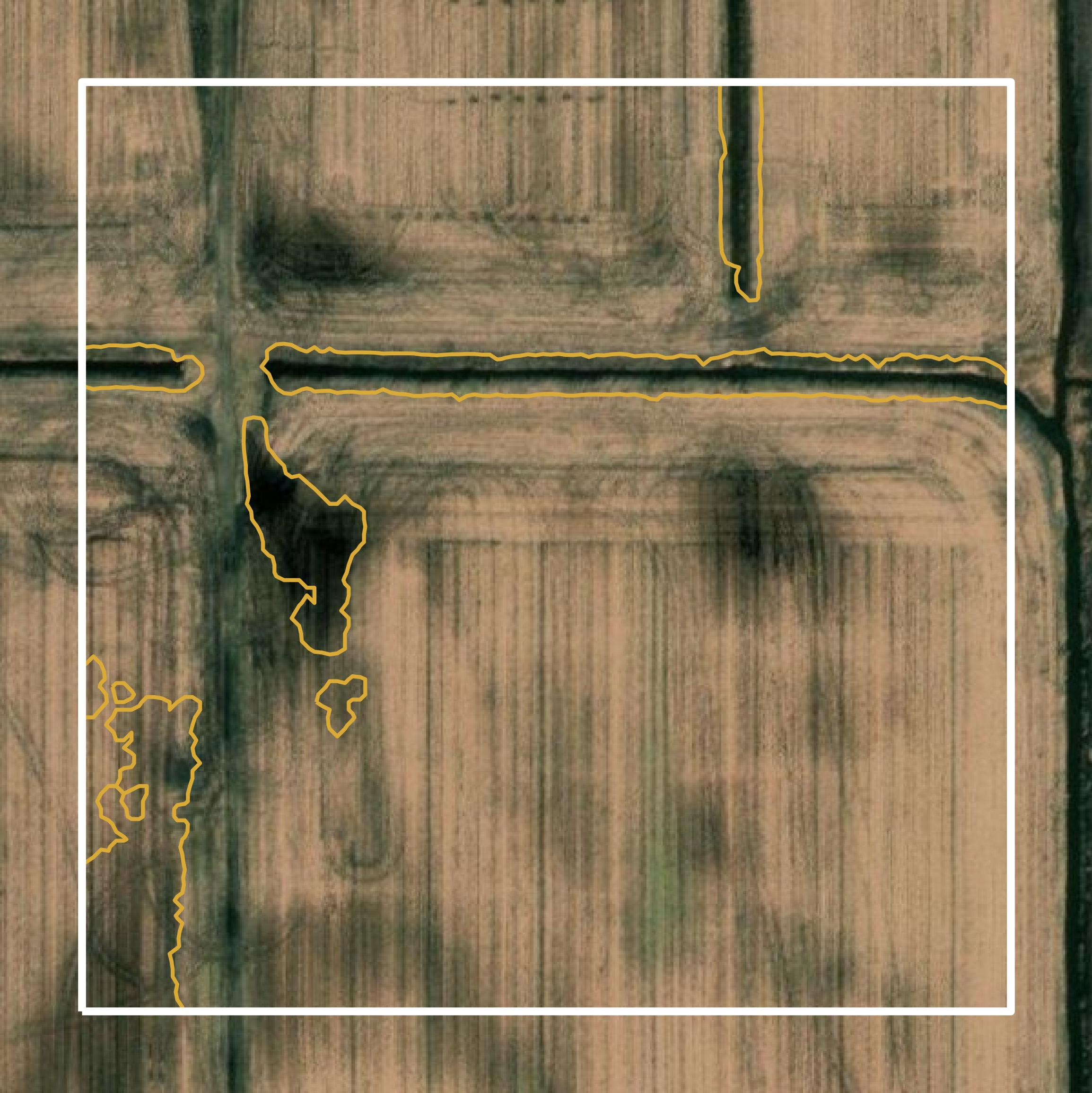 This image shows a contour map in Van Buren County created using GIS data in Equator.