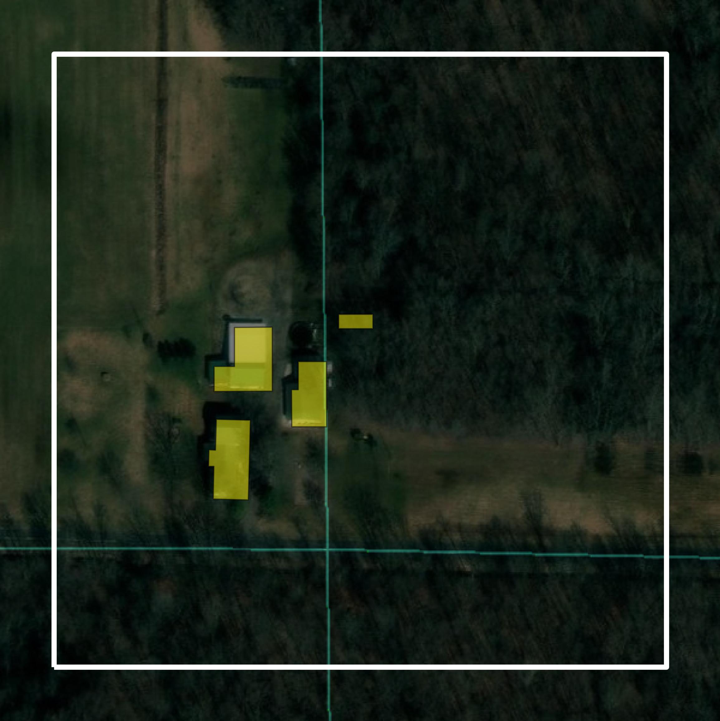 This image shows parcel and building data in Van Buren County created using GIS data in Equator.