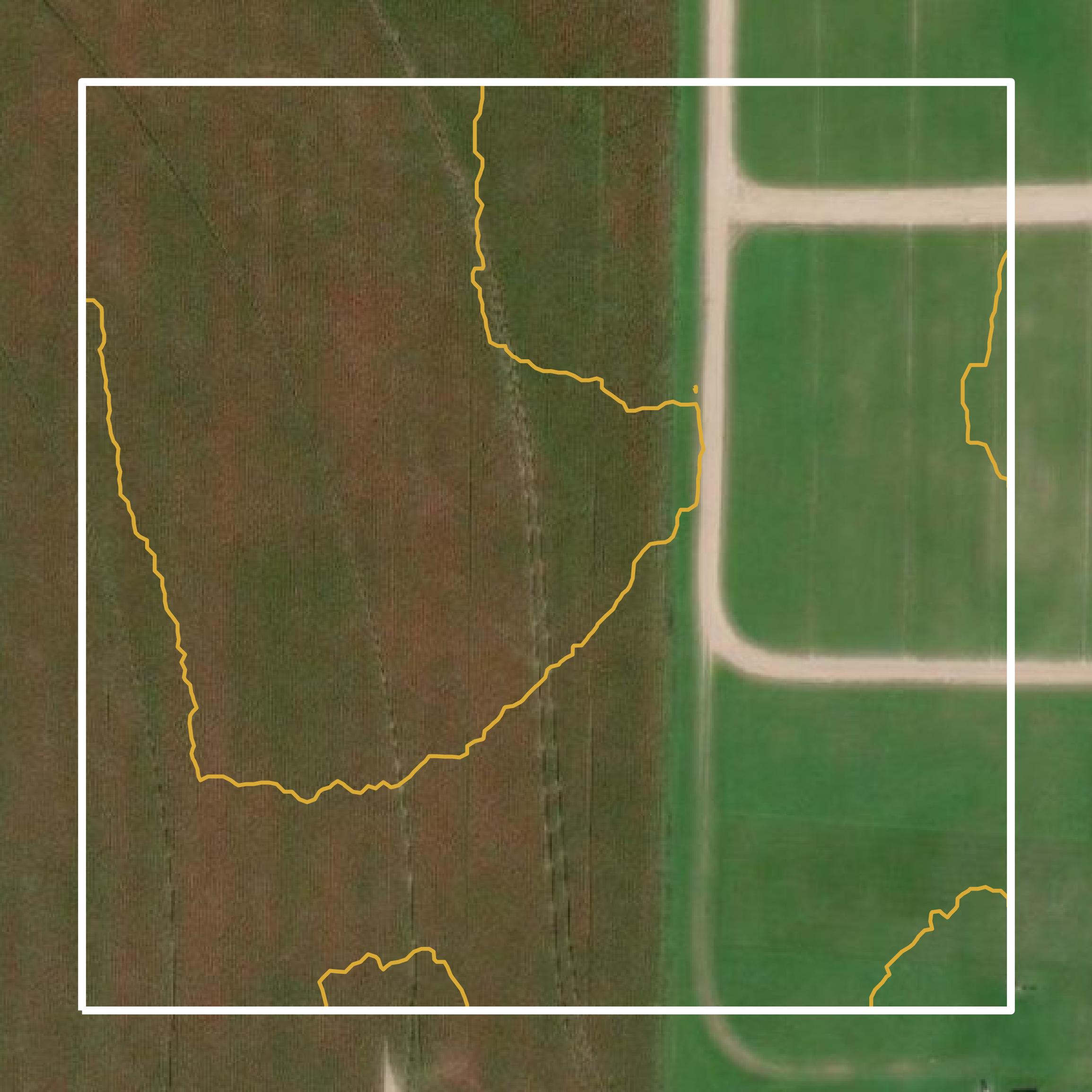 This image shows a contour map in Wexford County created using GIS data in Equator.