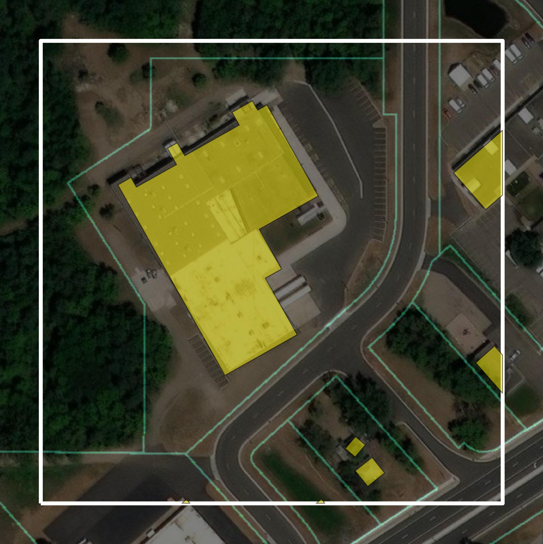 This image shows parcel and building data in Anoka County created using GIS data in Equator.