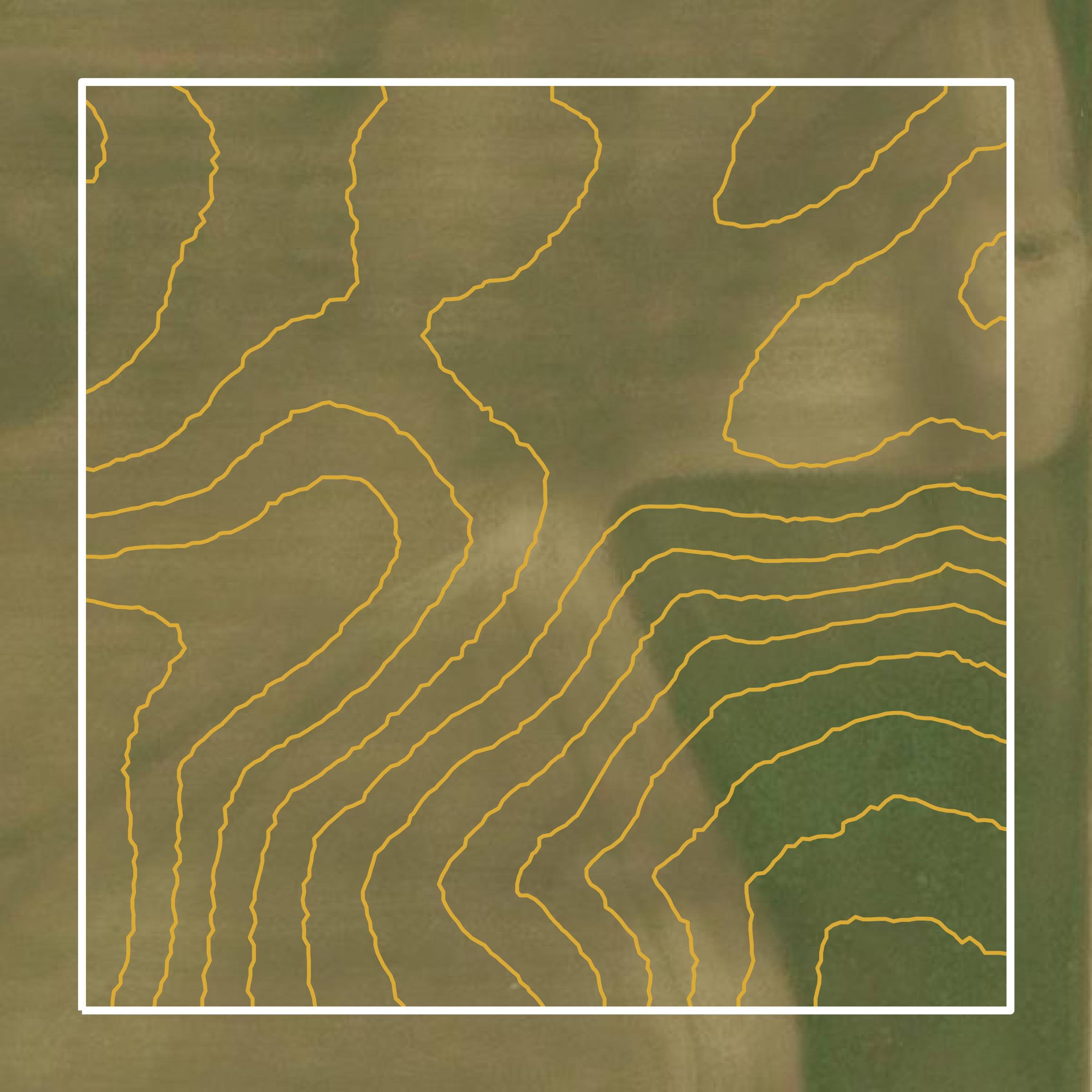 This image shows a contour map in Becker County created using GIS data in Equator.