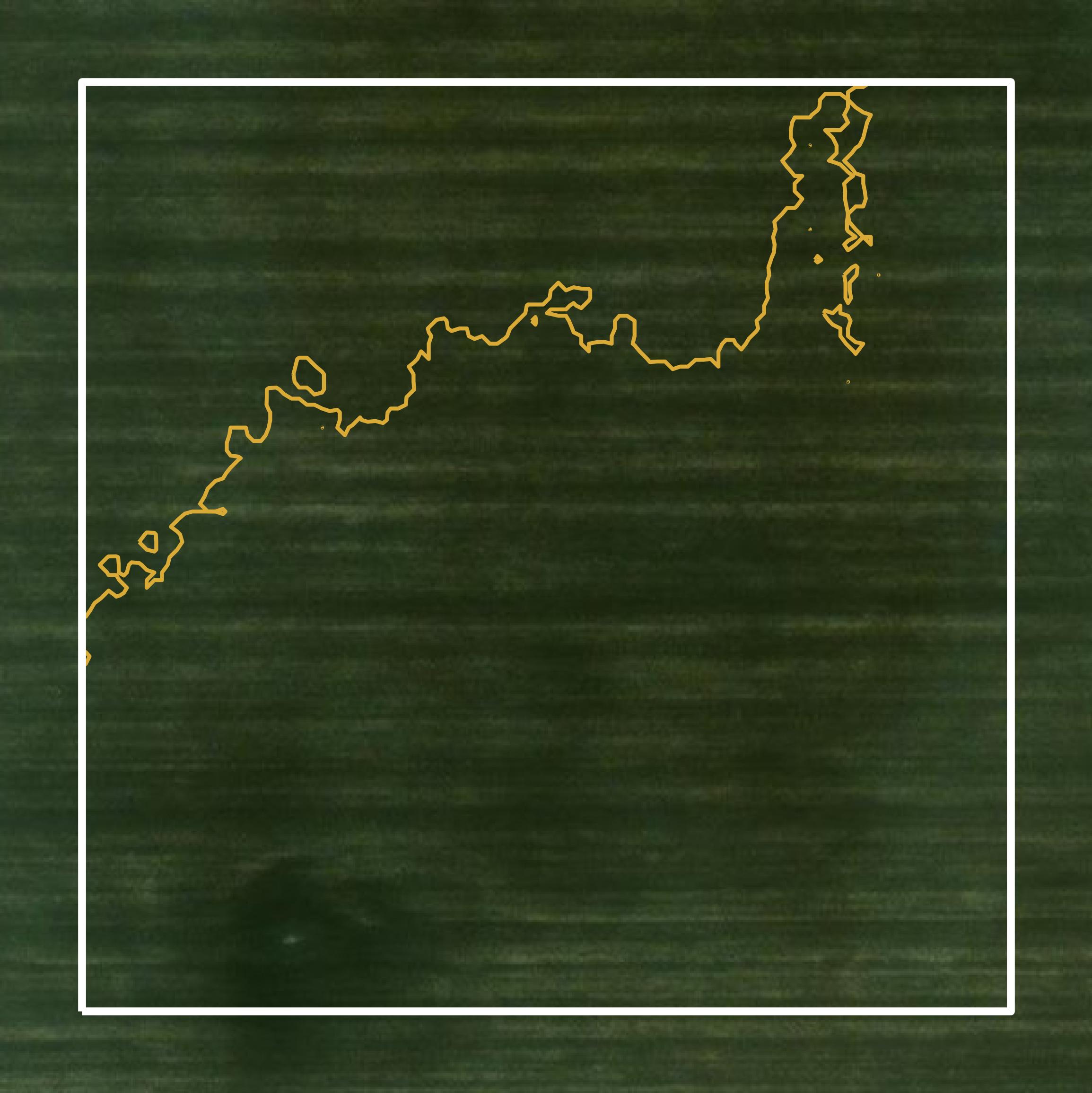 This image shows a contour map in Blue Earth County created using GIS data in Equator.