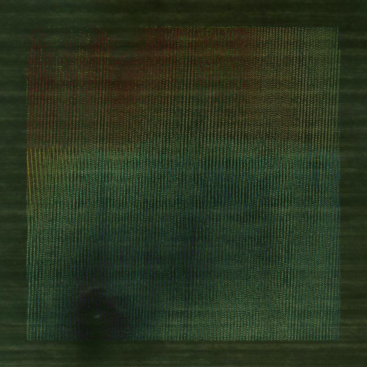 This image shows a LiDAR point cloud in Blue Earth County created using GIS data in Equator.