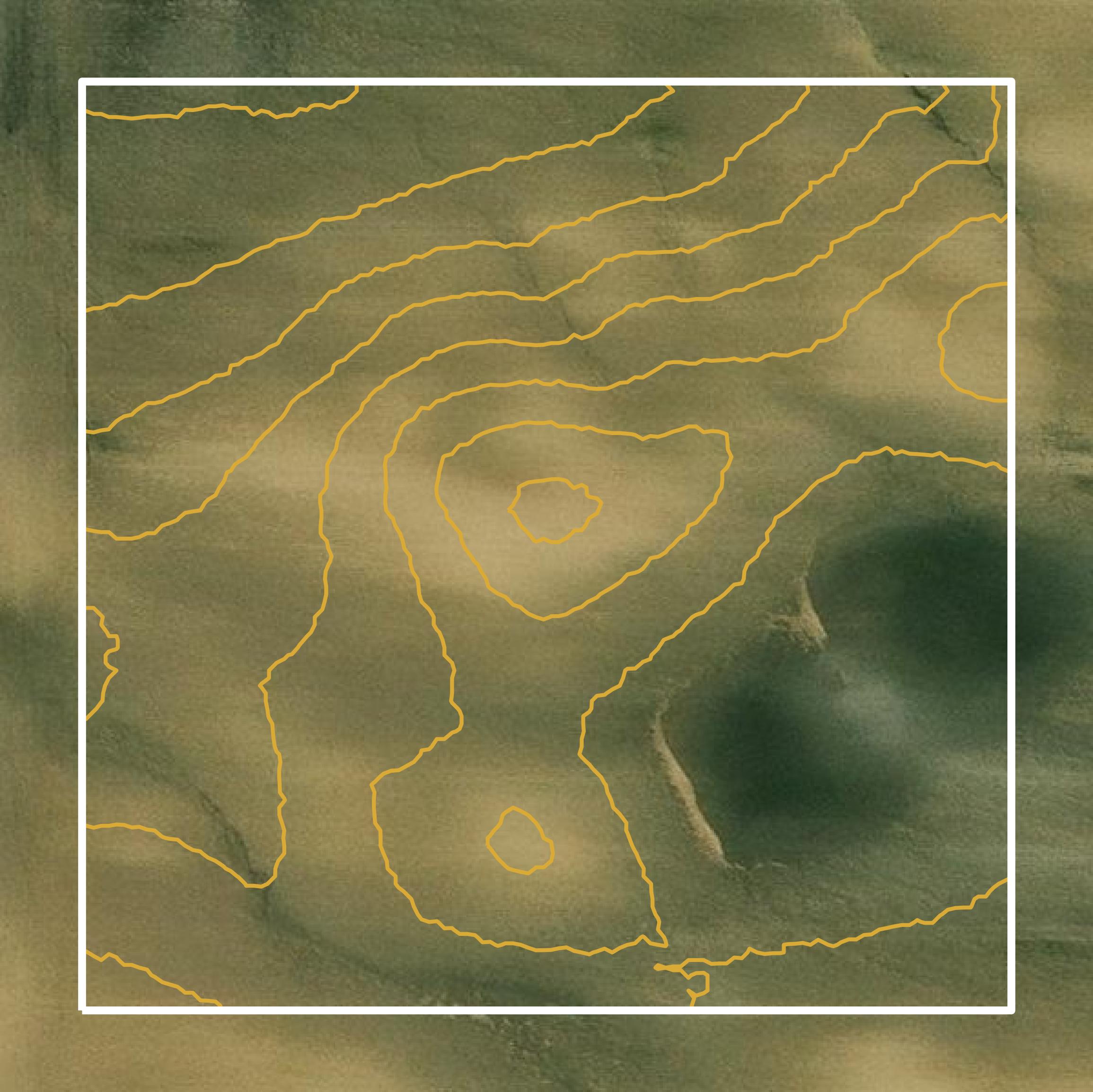This image shows a contour map in Brown County created using GIS data in Equator.