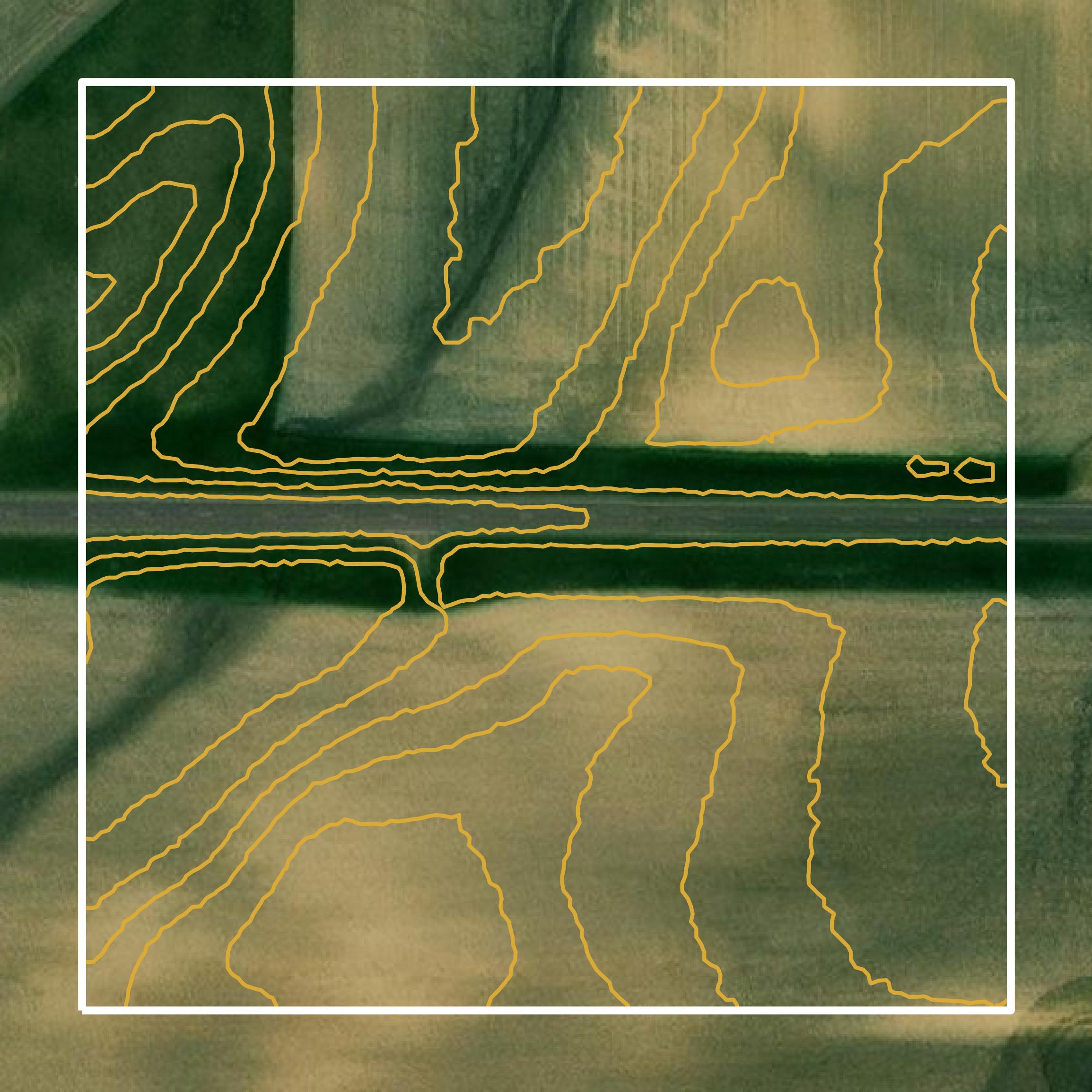 This image shows a contour map in Brown County created using GIS data in Equator.