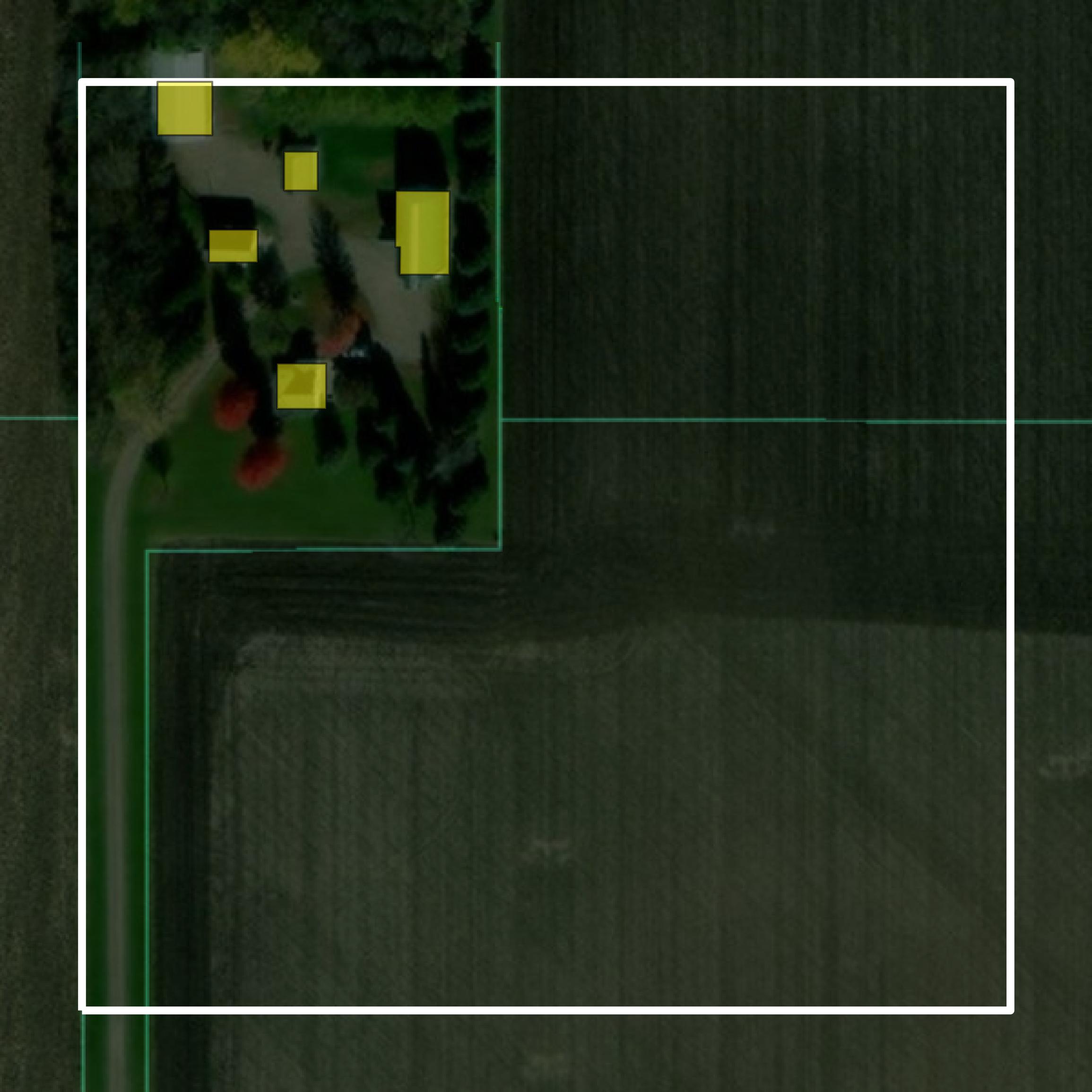 This image shows parcel and building data in Brown County created using GIS data in Equator.