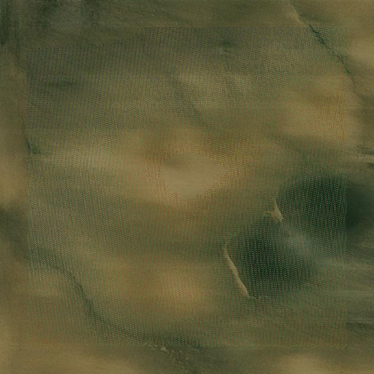 This image shows a LiDAR point cloud in Brown County created using GIS data in Equator.