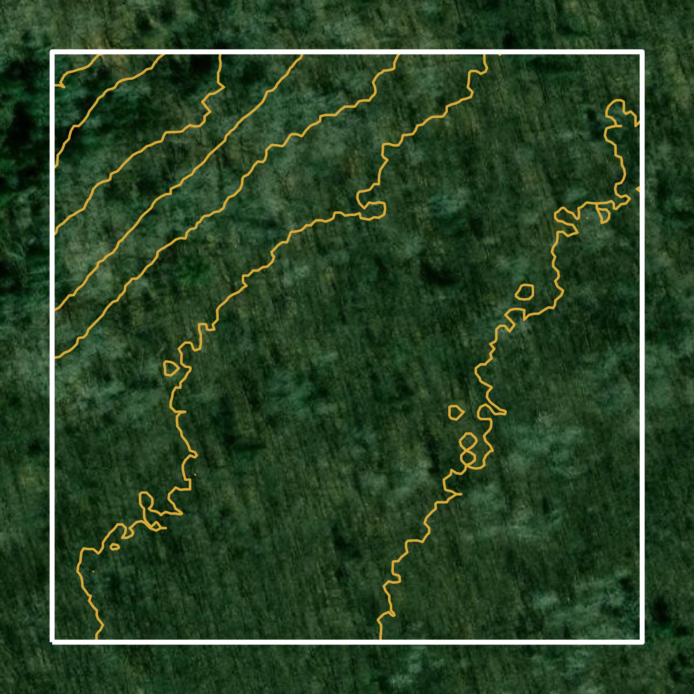 This image shows a contour map in Carlton County created using GIS data in Equator.