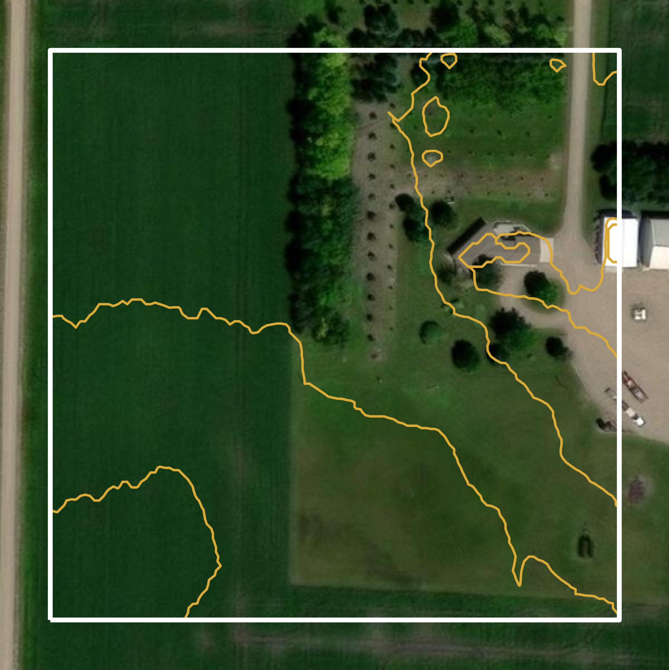 This image shows a contour map in Chippewa County created using GIS data in Equator.