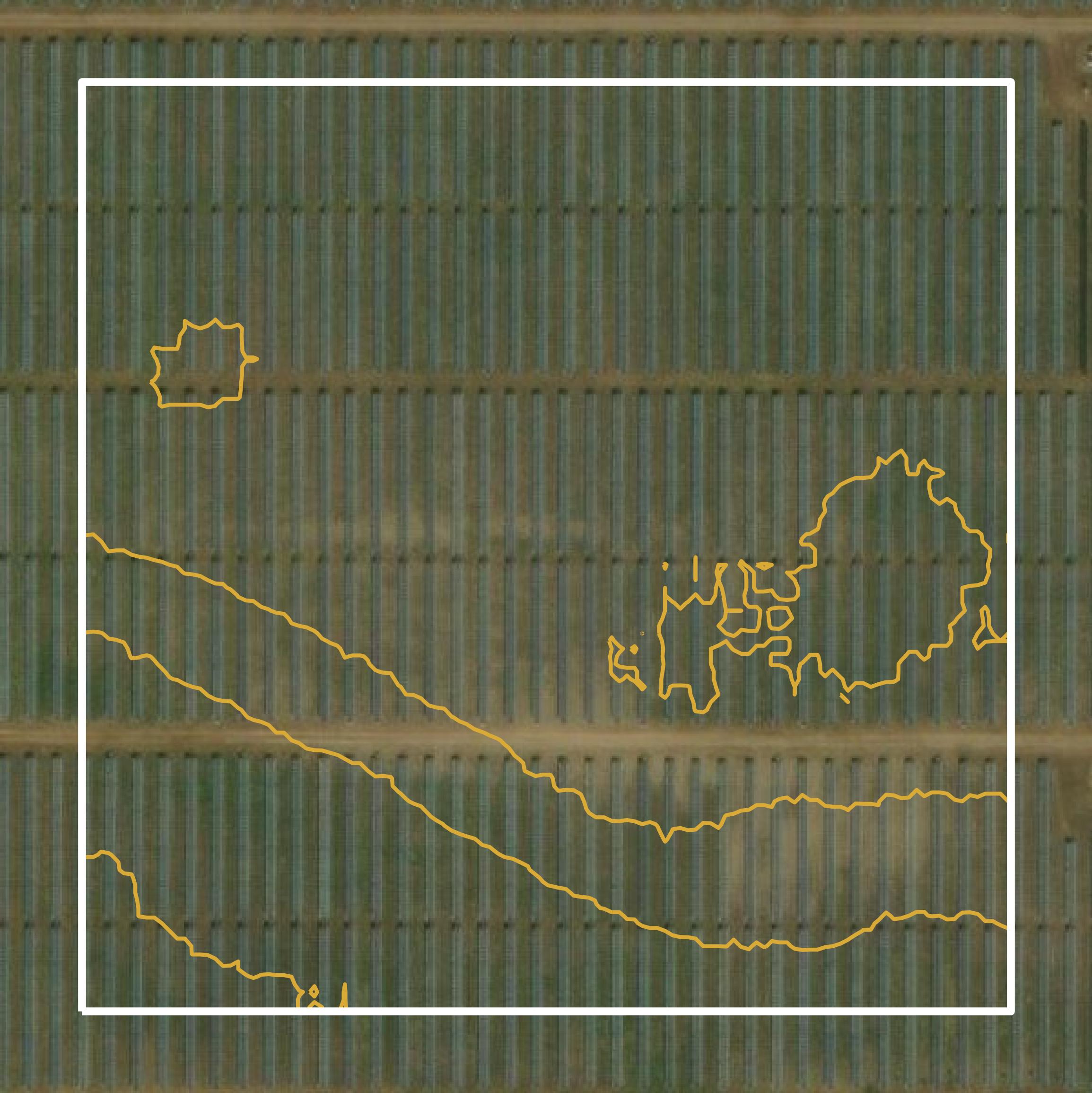 This image shows a contour map in Chisago County created using GIS data in Equator.