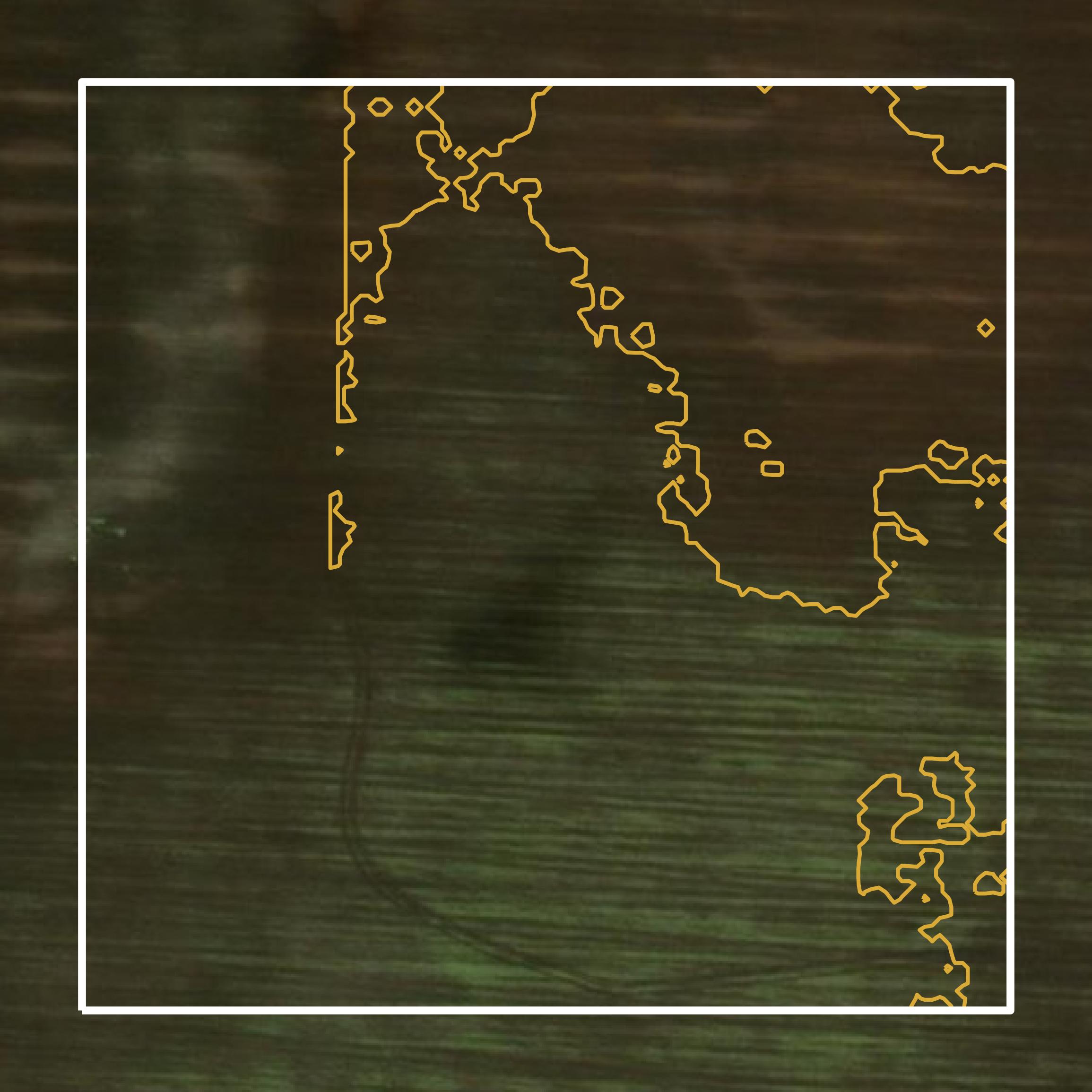 This image shows a contour map in Clearwater County created using GIS data in Equator.