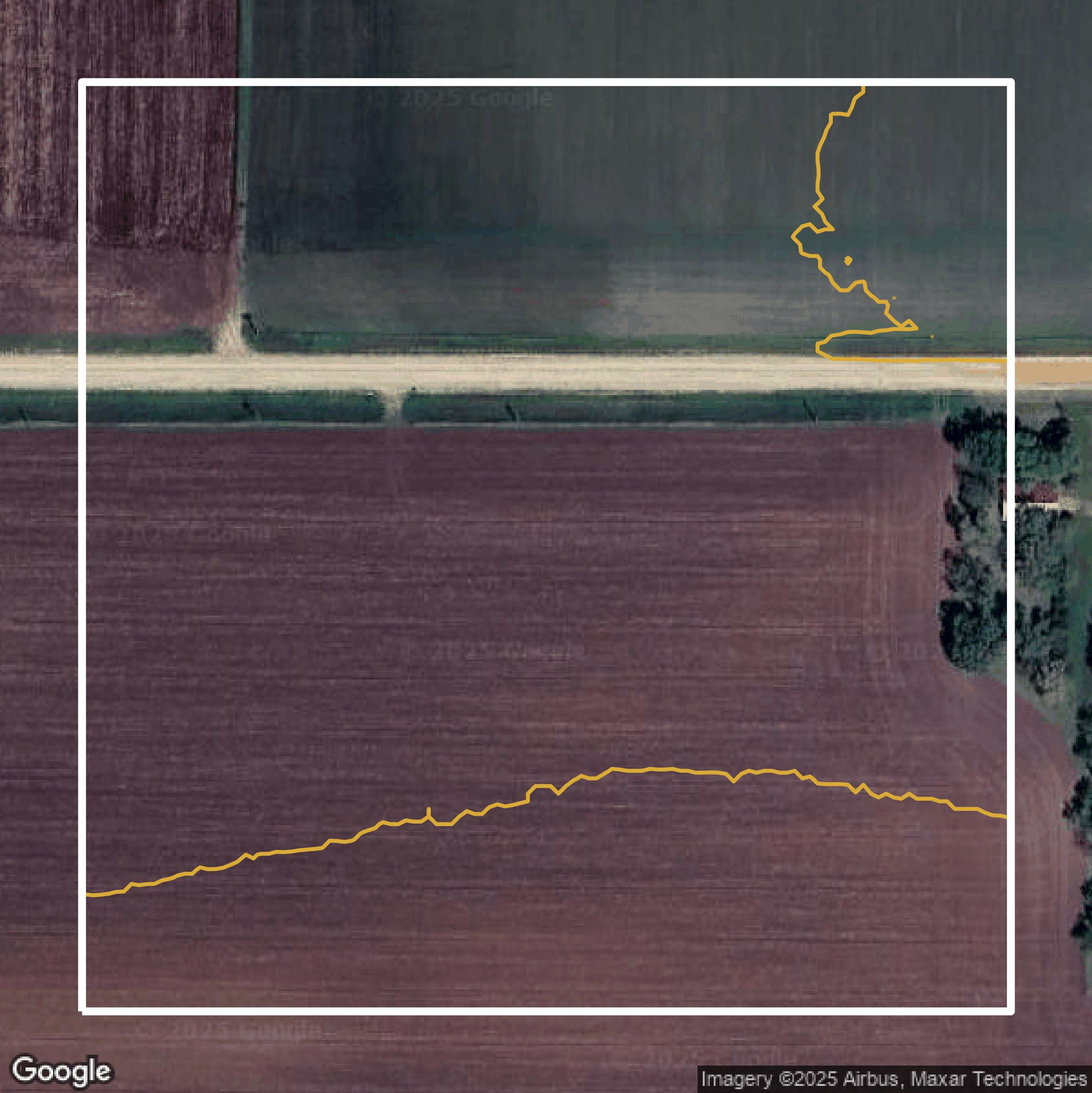 This image shows a contour map in Dakota County created using GIS data in Equator.