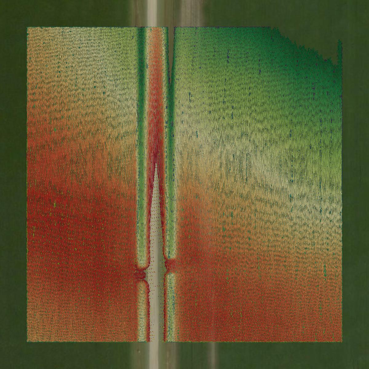 This image shows a LiDAR point cloud in Dodge County created using GIS data in Equator.