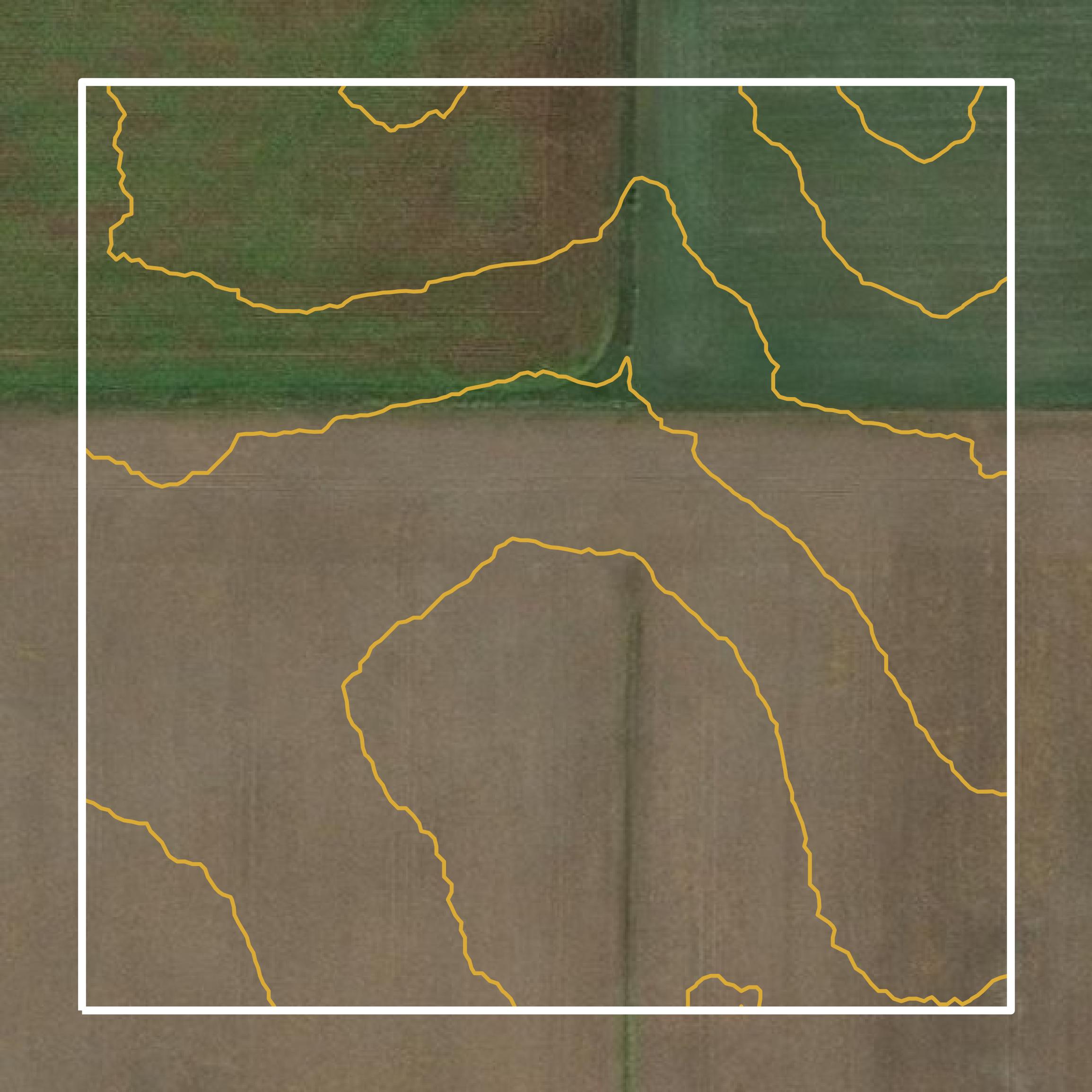 This image shows a contour map in Fillmore County created using GIS data in Equator.